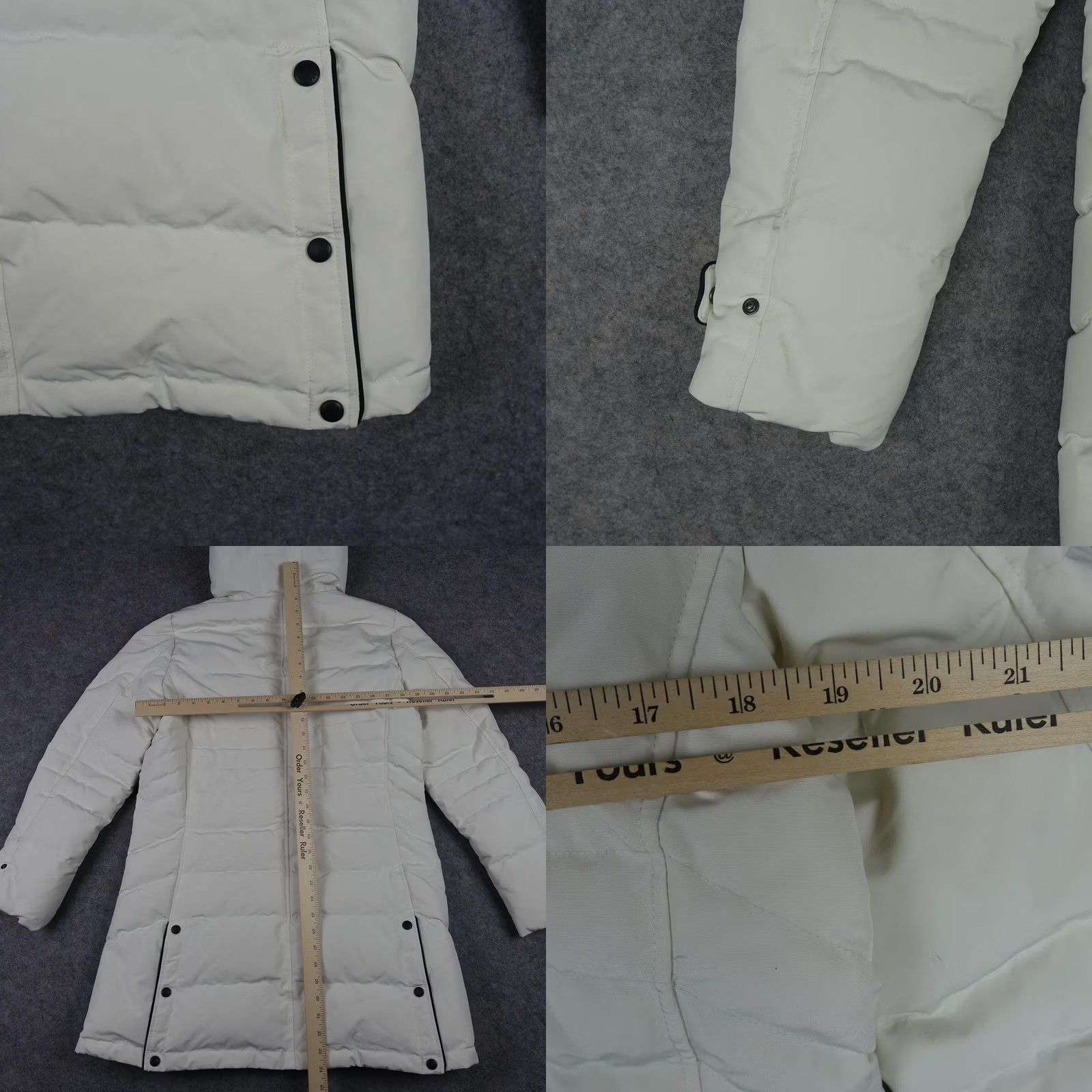 Vintage Orolay Coat Womens M White Hooded Down Puffer Quilted Zip Pockets Winter Size M / US 6-8 / IT 42-44 - 9 Thumbnail