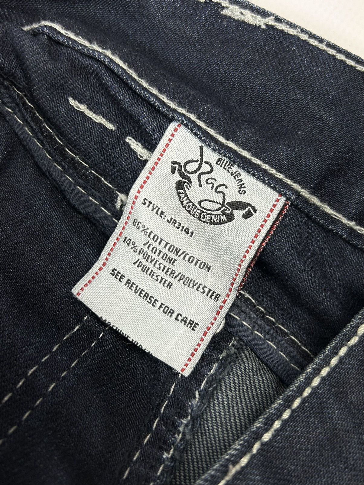 Japanese Brand J RAG Avant-Garde Japanese Jeans Multi-Pocket Navy Denim Y2K Size US 29 - 14 Thumbnail