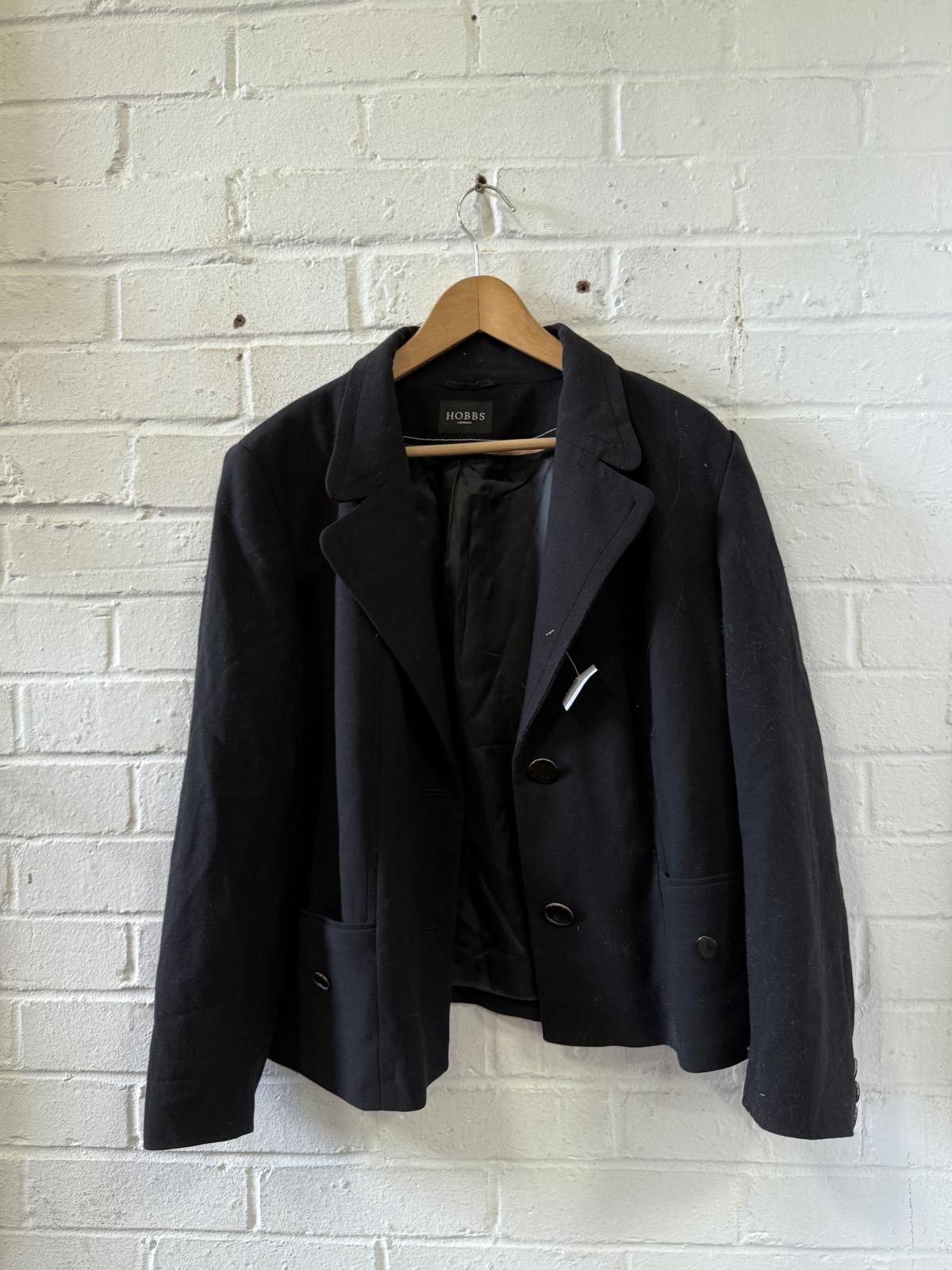 Designer Hobbs London Black Women's Blazer Size M / US 6-8 / IT 42-44 - 1 Thumbnail