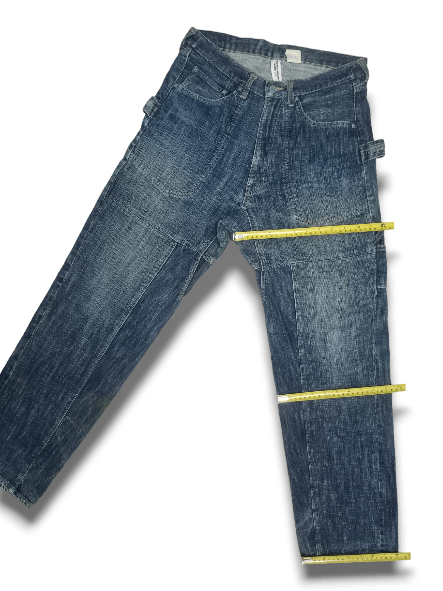 Japanese Brand Vintage MONTAGE DENIM CROWD Baggy Carpenter Denim Pants Size US 29 - 12 Thumbnail