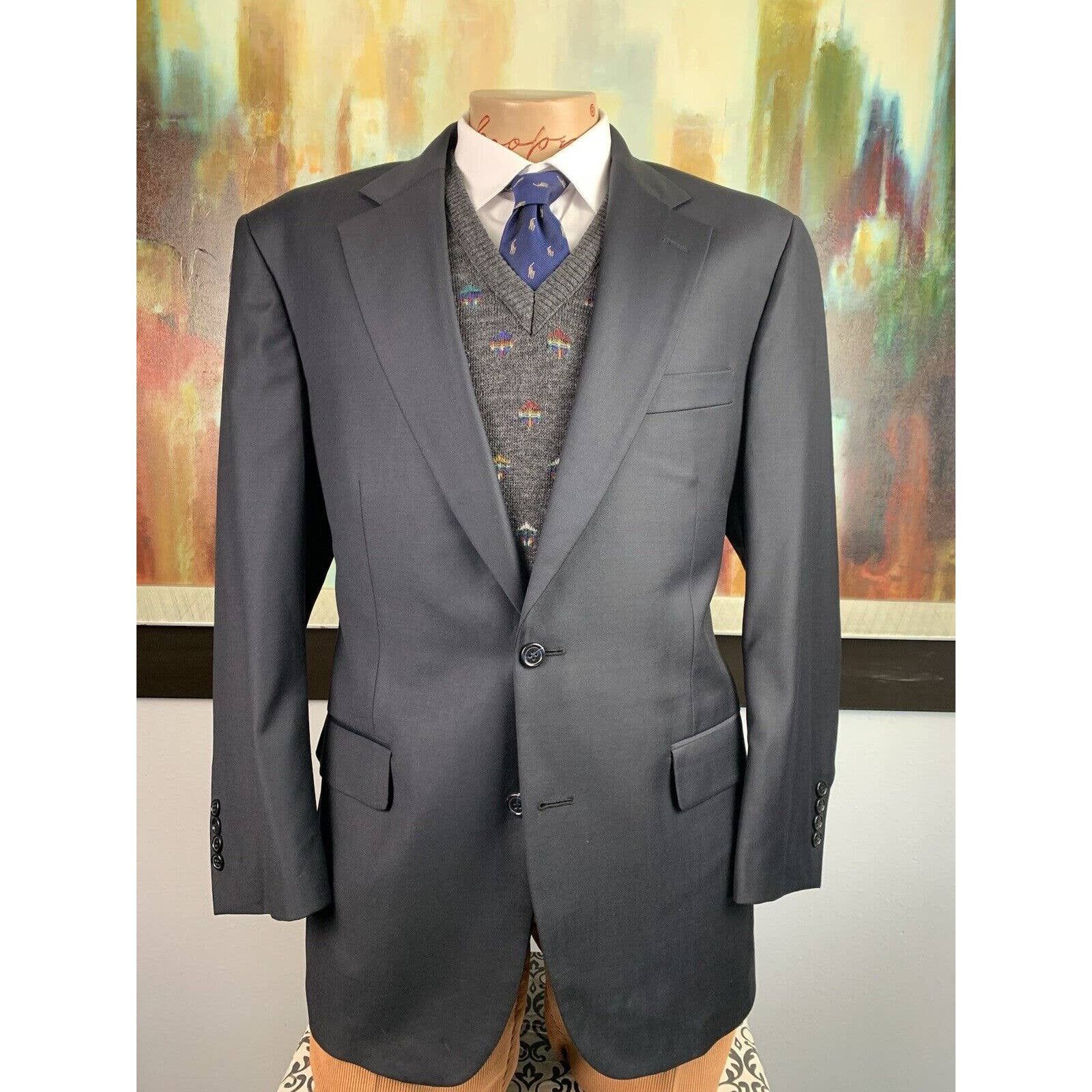 Brooks Brothers 43R Brooks Brothers Loro Piana Super 120's Navy