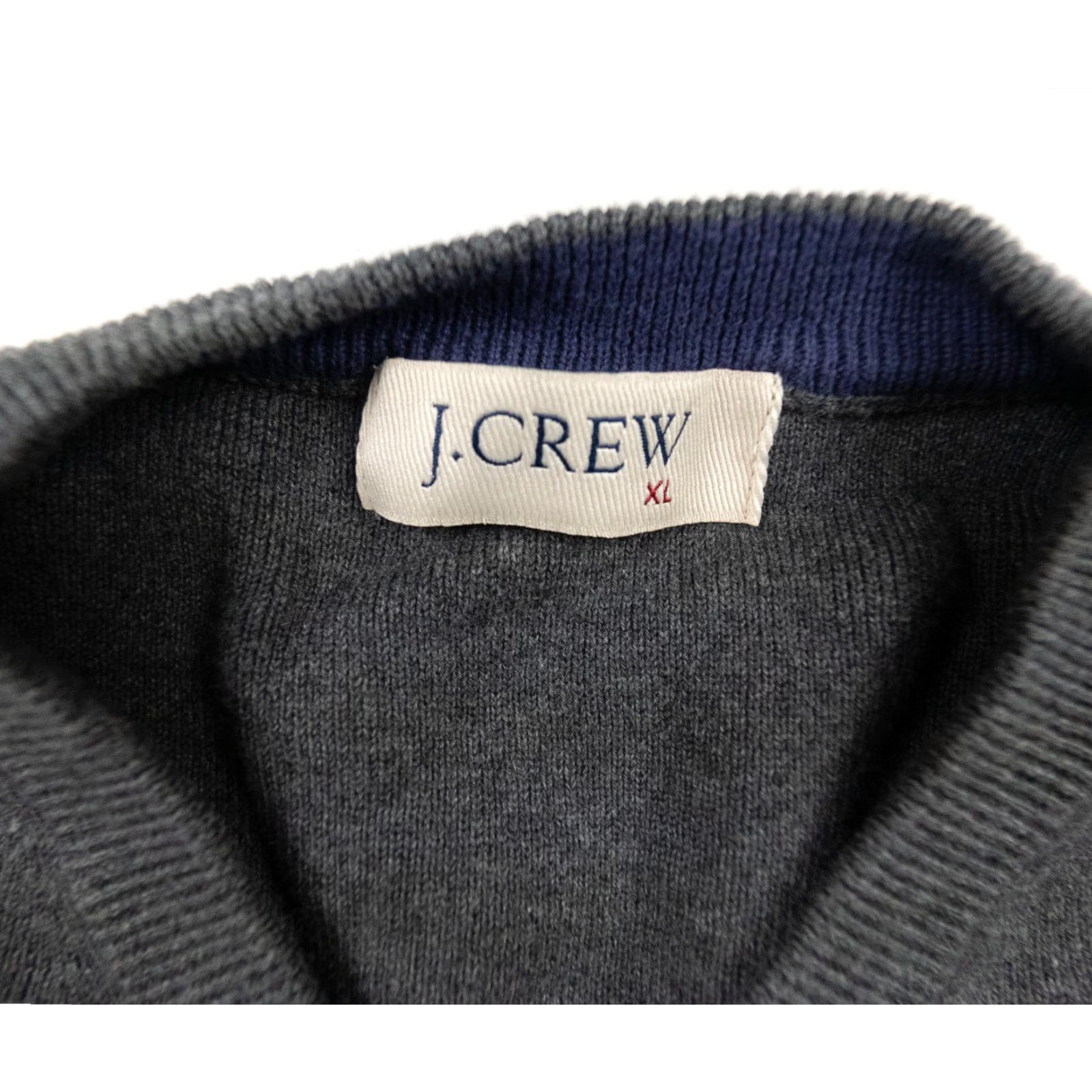 J.Crew VINTAGE J.CREW Sweater Mens XL Gray V-Neck Knit Pullover Long Sleeve Size US XL / EU 56 / 4 - 4 Thumbnail