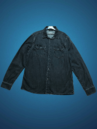 Allsaints Vintage Allsaints Crazy Denim SHIRT Y2K Size XL Size US XL / EU 56 / 4 - 1 Thumbnail