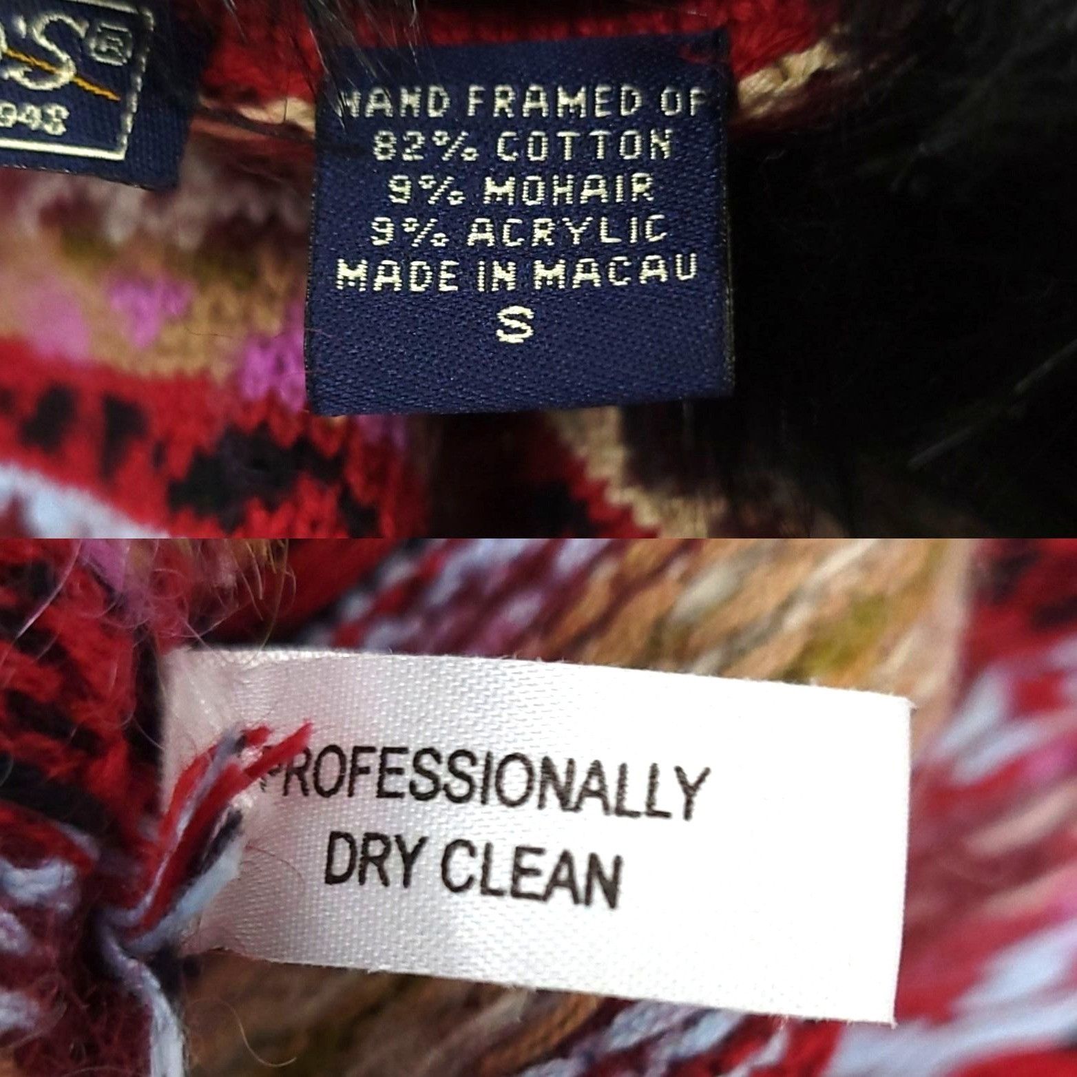Other Harolds Fair Isle Cardigan Sweater S Vintage 90s Faux Fur Size S / US 4 / IT 40 - 12 Thumbnail