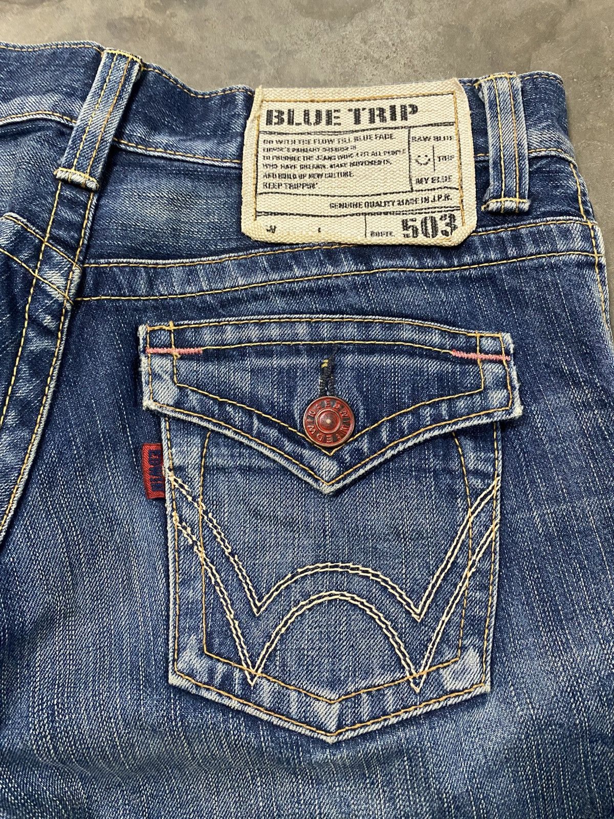 Edwin × Japanese Brand × Jean Flare Jeans Japan Edwin 503 BT5511 Flared @211 Size US 29 - 3 Thumbnail