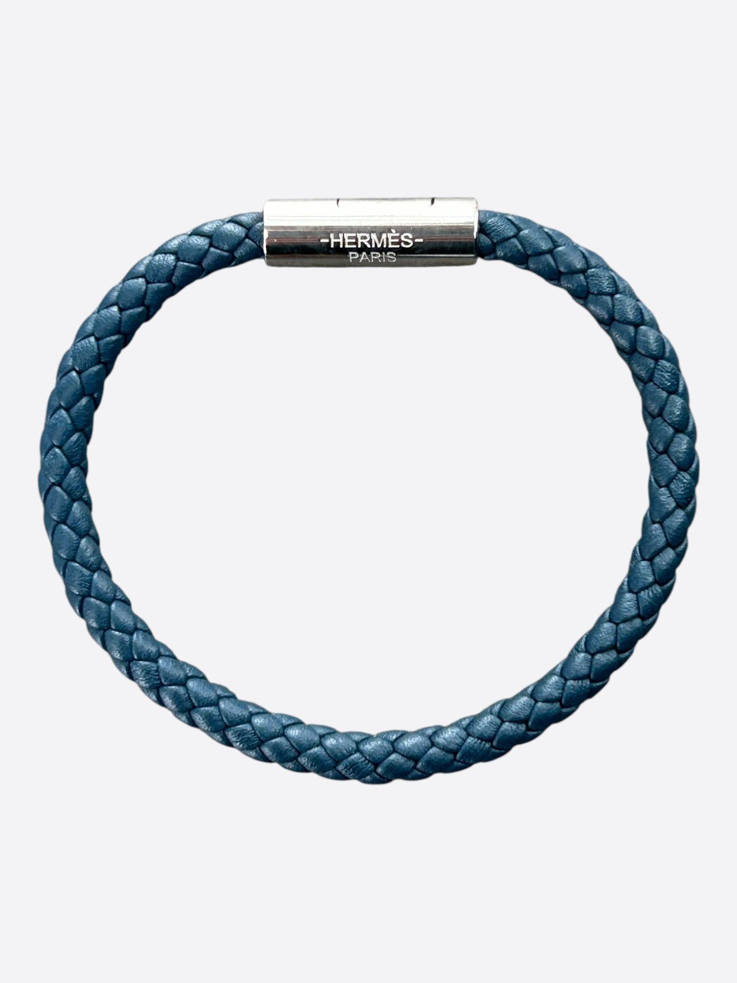 Hermes Hermes Blue Swift & Palladium Hardware Goliath Bracelet Size ONE SIZE - 1 Thumbnail
