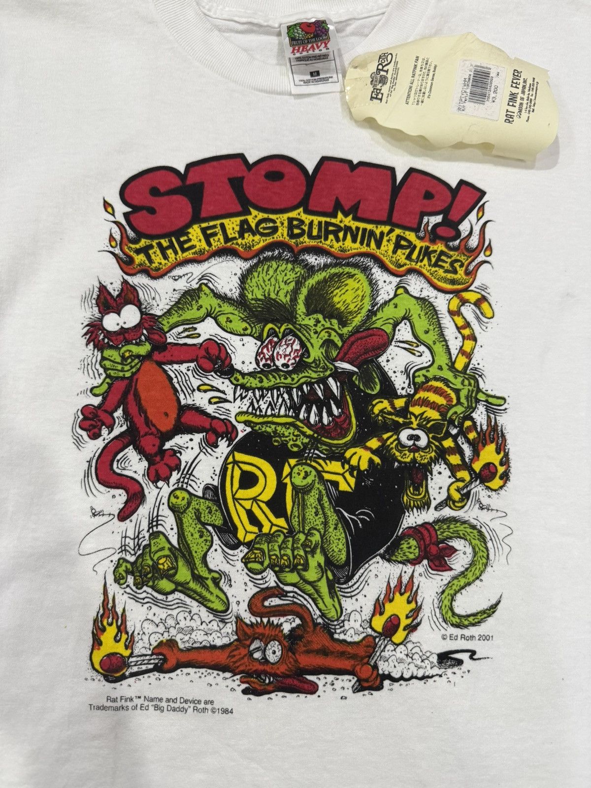 Vintage Vintage deadstock Rat Fink Stomp! The Flag Burnin Pukes Tee Size US M / EU 48-50 / 2 - 4 Thumbnail