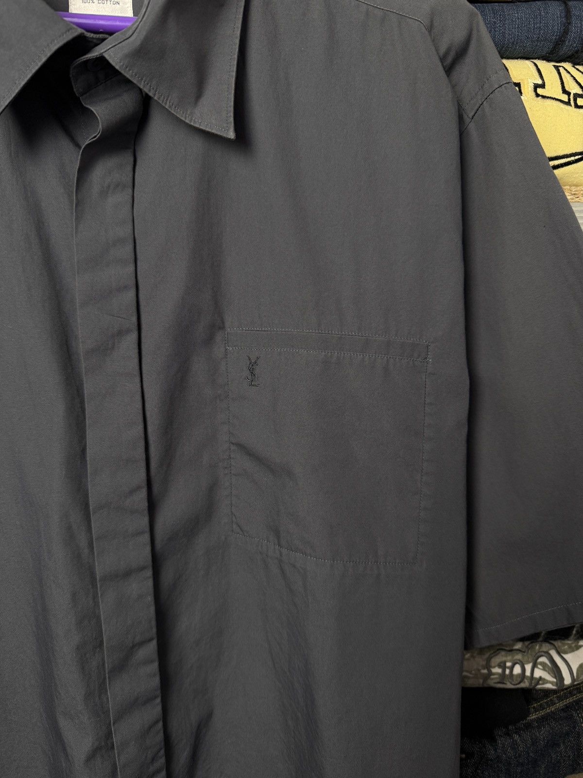 Yves Saint Laurent Yves Saint Laurent YSL Short Sleeve Shirt Button Up Size US XL / EU 56 / 4 - 3 Thumbnail