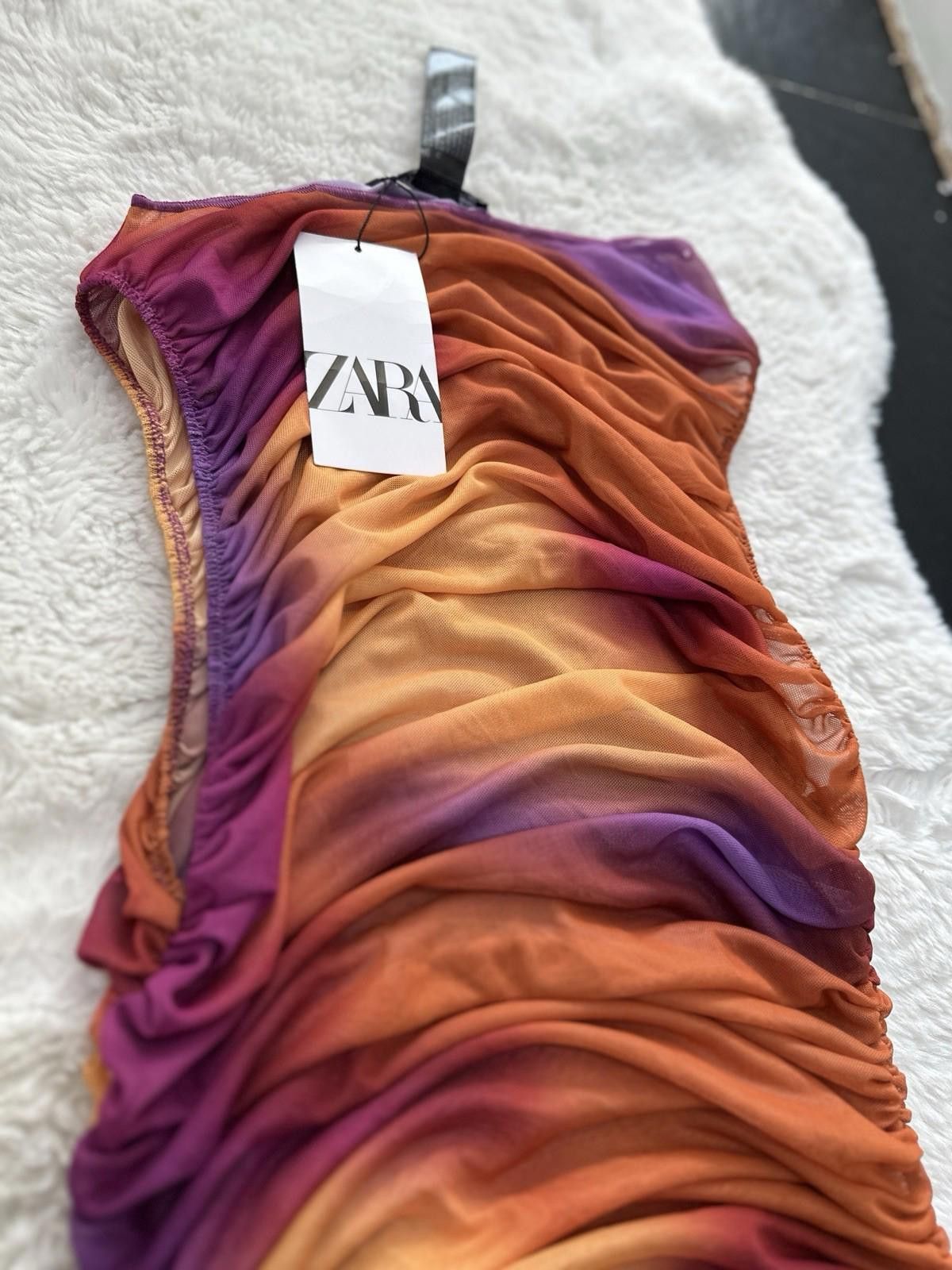 Zara ZARA Coverup dress Ruched Tulle L-XL Size XL / US 12-14 / IT 48-50 - 4 Thumbnail