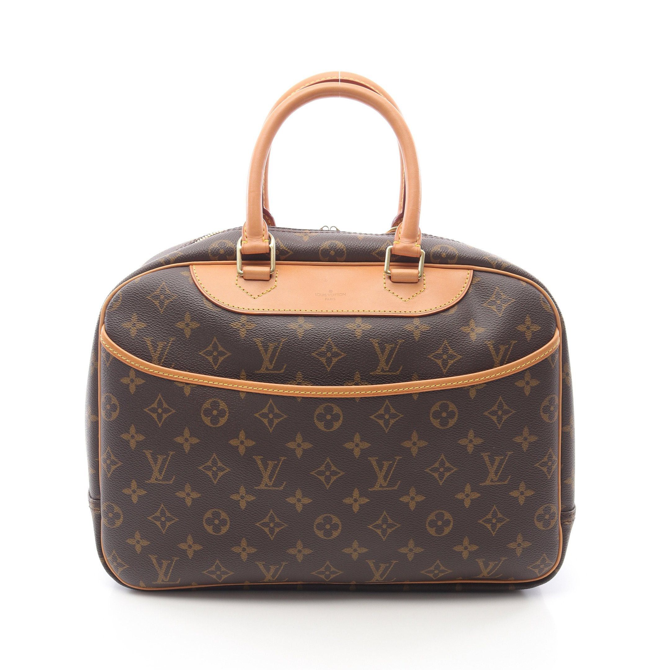 Louis Vuitton Louis Vuitton Deauville Bowling Vanity Monogram Handbag Leather Brown Size ONE SIZE - 1 Thumbnail