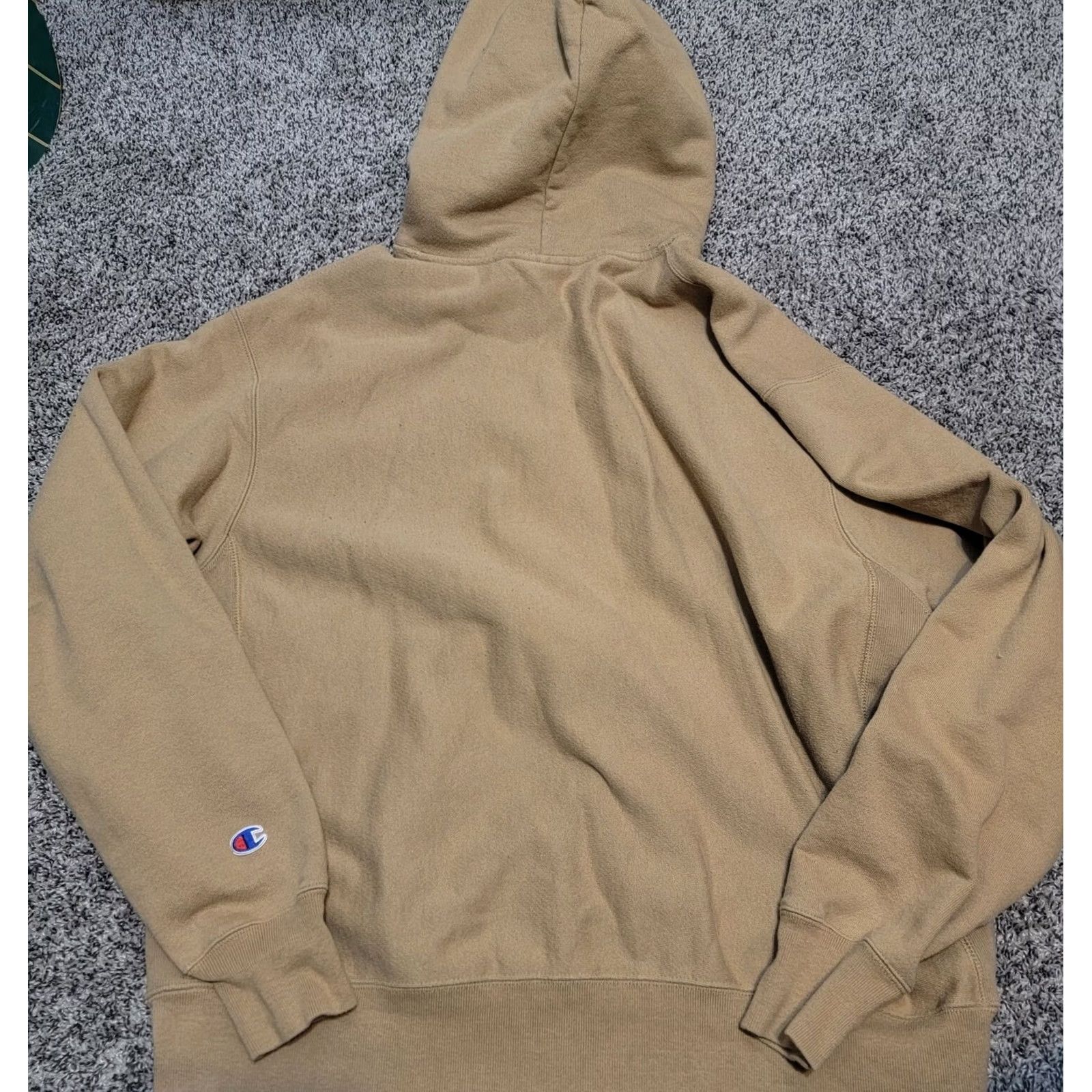 Champion VINTAGE Champion Reverse Weave Earth-Tone Tan Pullover Hoodie Sweatshirt XL Size US XL / EU 56 / 4 - 3 Thumbnail