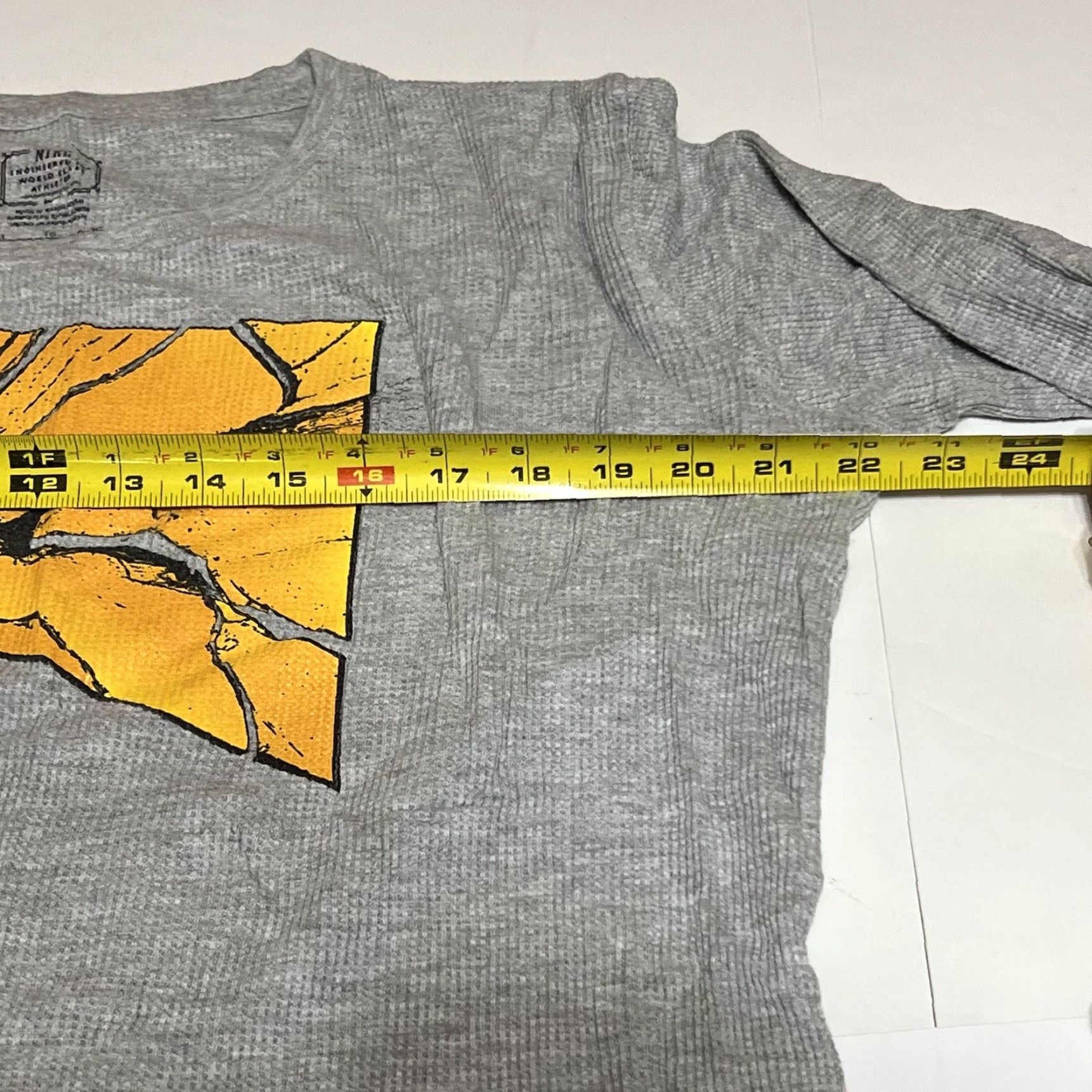 Nike Nike Women XL Top T-Shirt Swoosh Logo Waffle Knit Long Sleeve Shirt Pullover Crew Neck Size XL / US 12-14 / IT 48-50 - 6 Thumbnail