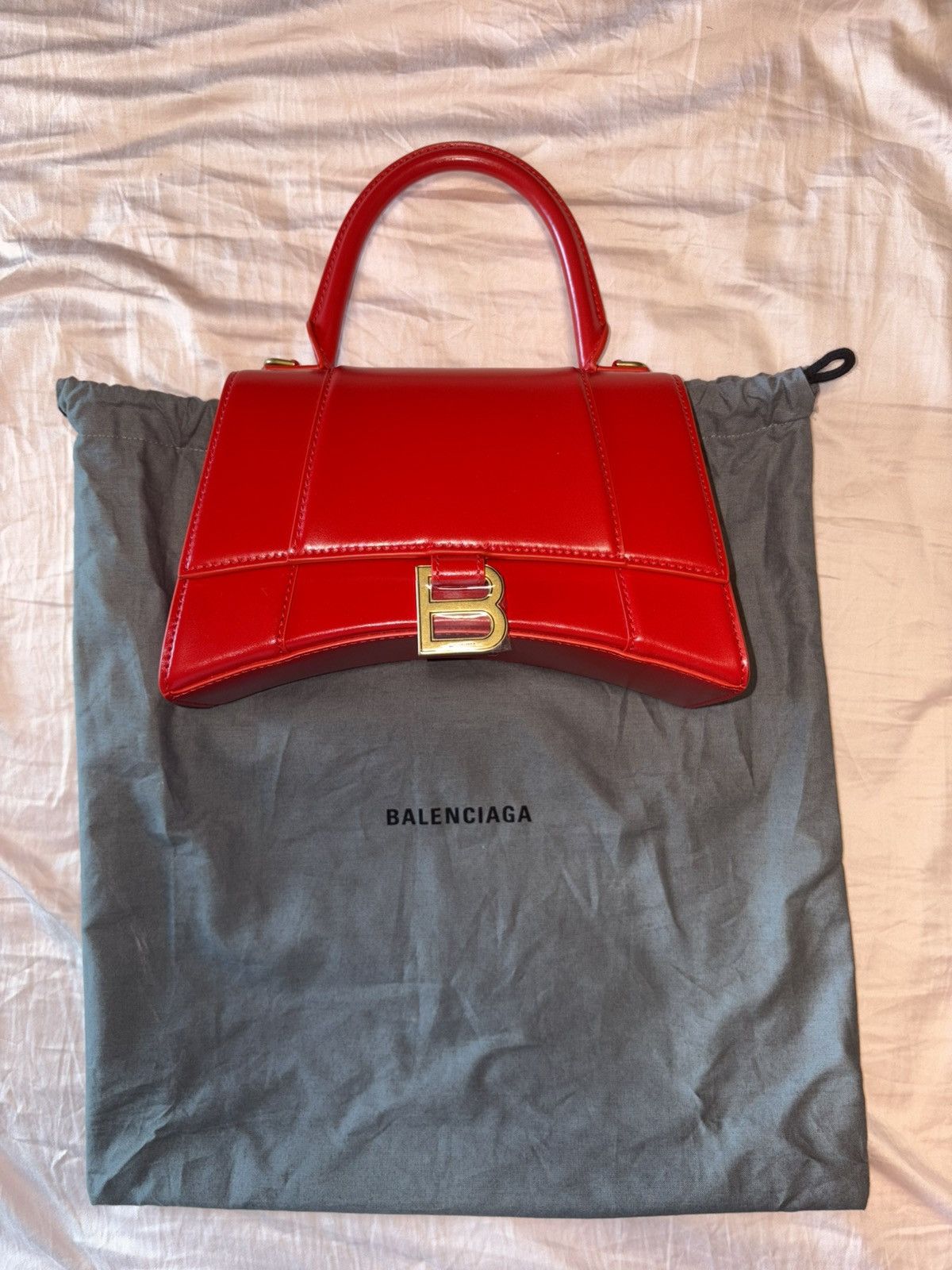 Balenciaga Balenciaga Hourglass Leather Bag Small Size ONE SIZE - 2 Thumbnail