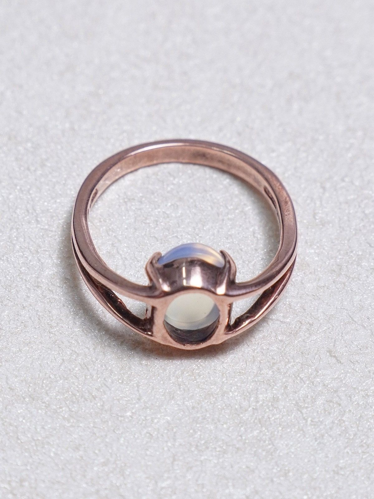 Maison Margiela Martin Margiela Inside-Out Moonstone Rose Gold Silver Ring Size ONE SIZE - 2 Thumbnail