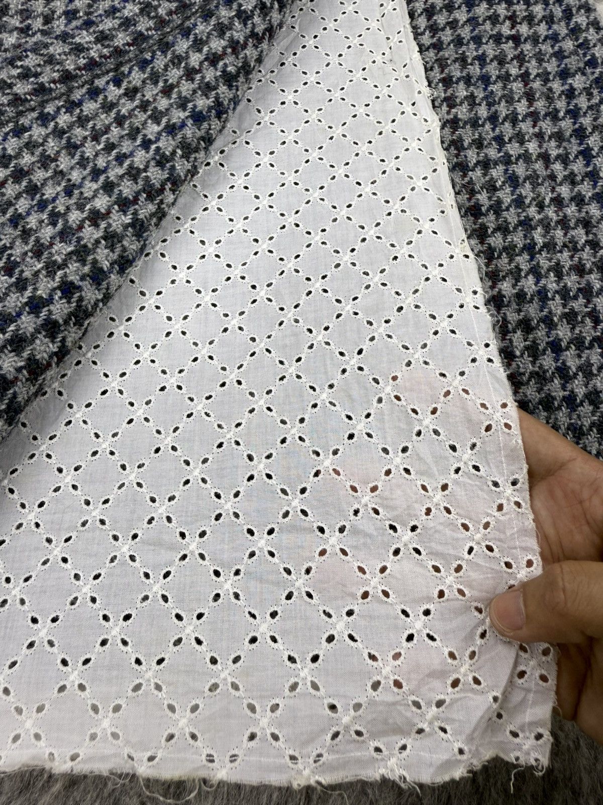 Comme des Garcons AD99 CDG Tricot Rei Kawakubo Houndstooth Wool Double Layerd Size 27" / US 4 / IT 40 - 4 Thumbnail