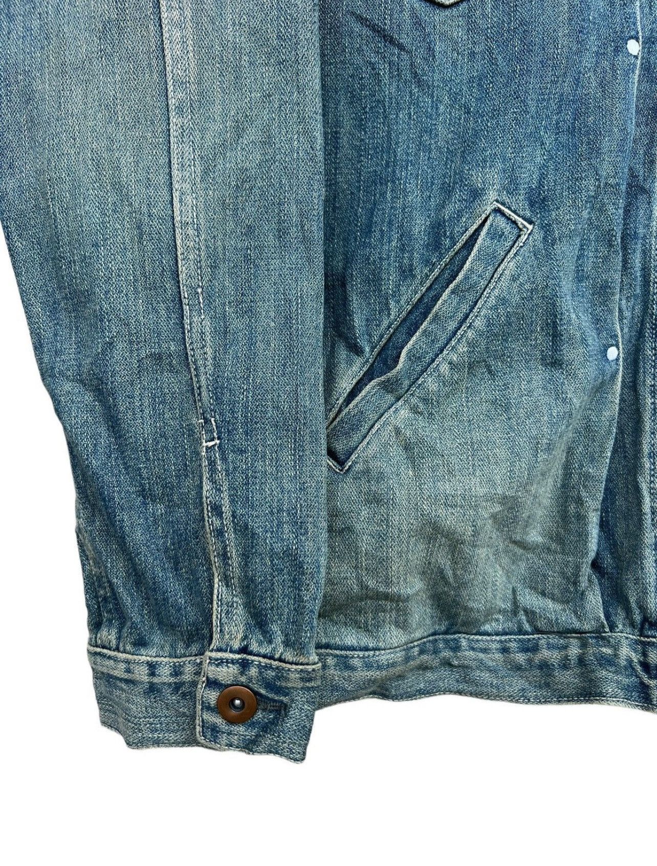 Japanese Brand Vintage Japan Zipup Biker Denim Jacket Size US M / EU 48-50 / 2 - 5 Thumbnail