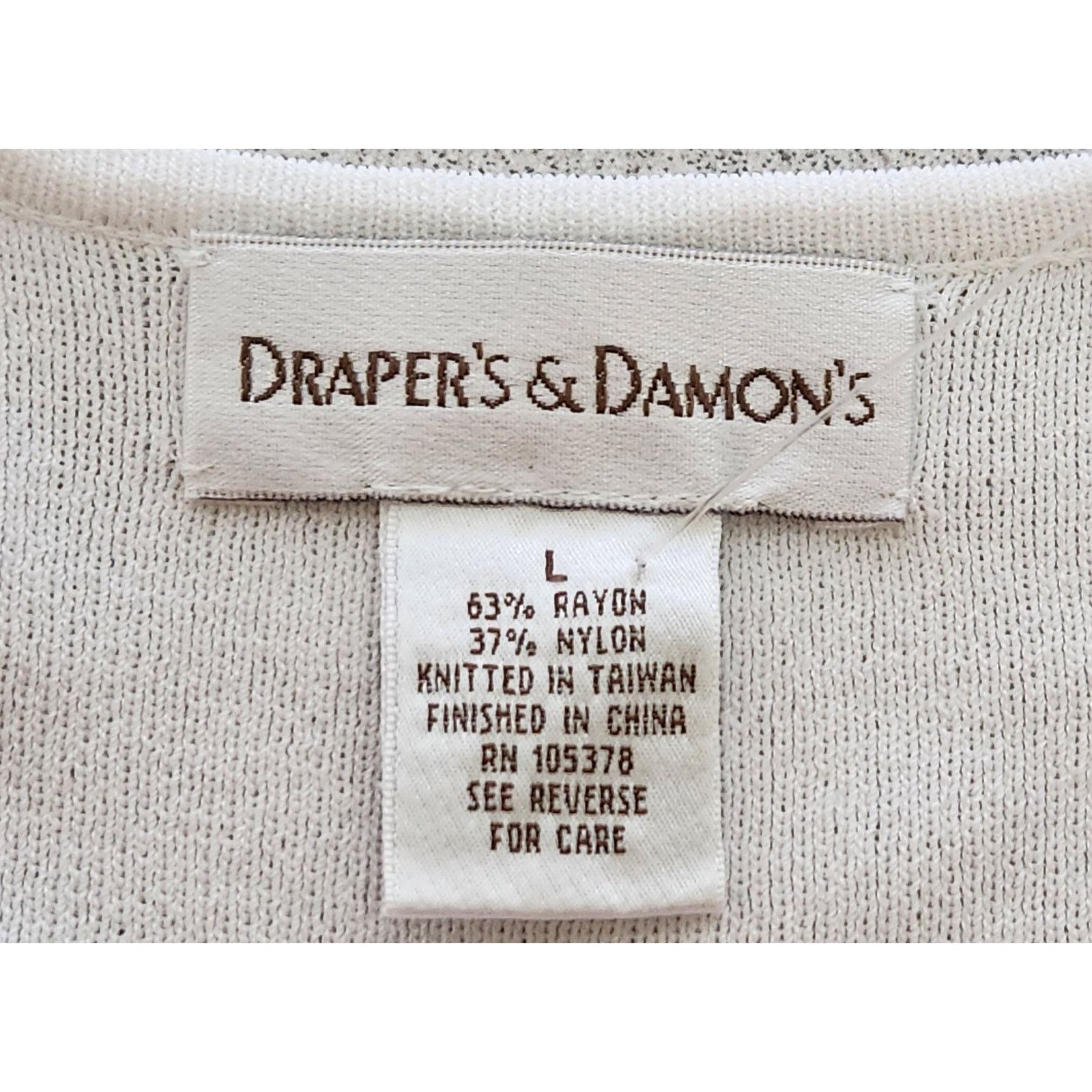 Other Draper's & Damon's Blue White Yellow Stripe Round Neck Top L Size L / US 10 / IT 46 - 4 Thumbnail