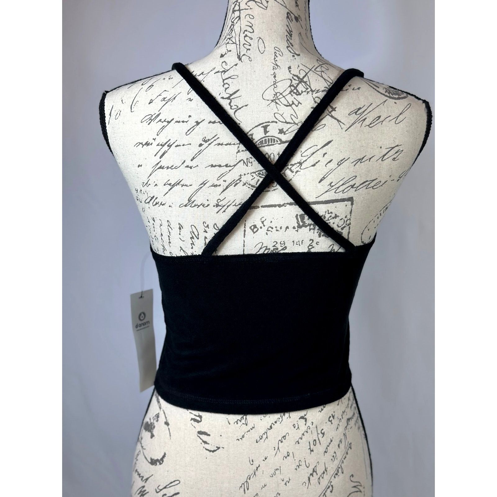 Other Mono b Criss Cross Back Spaghetti Strap Cropped Cami Black S Size S / US 4 / IT 40 - 6 Thumbnail