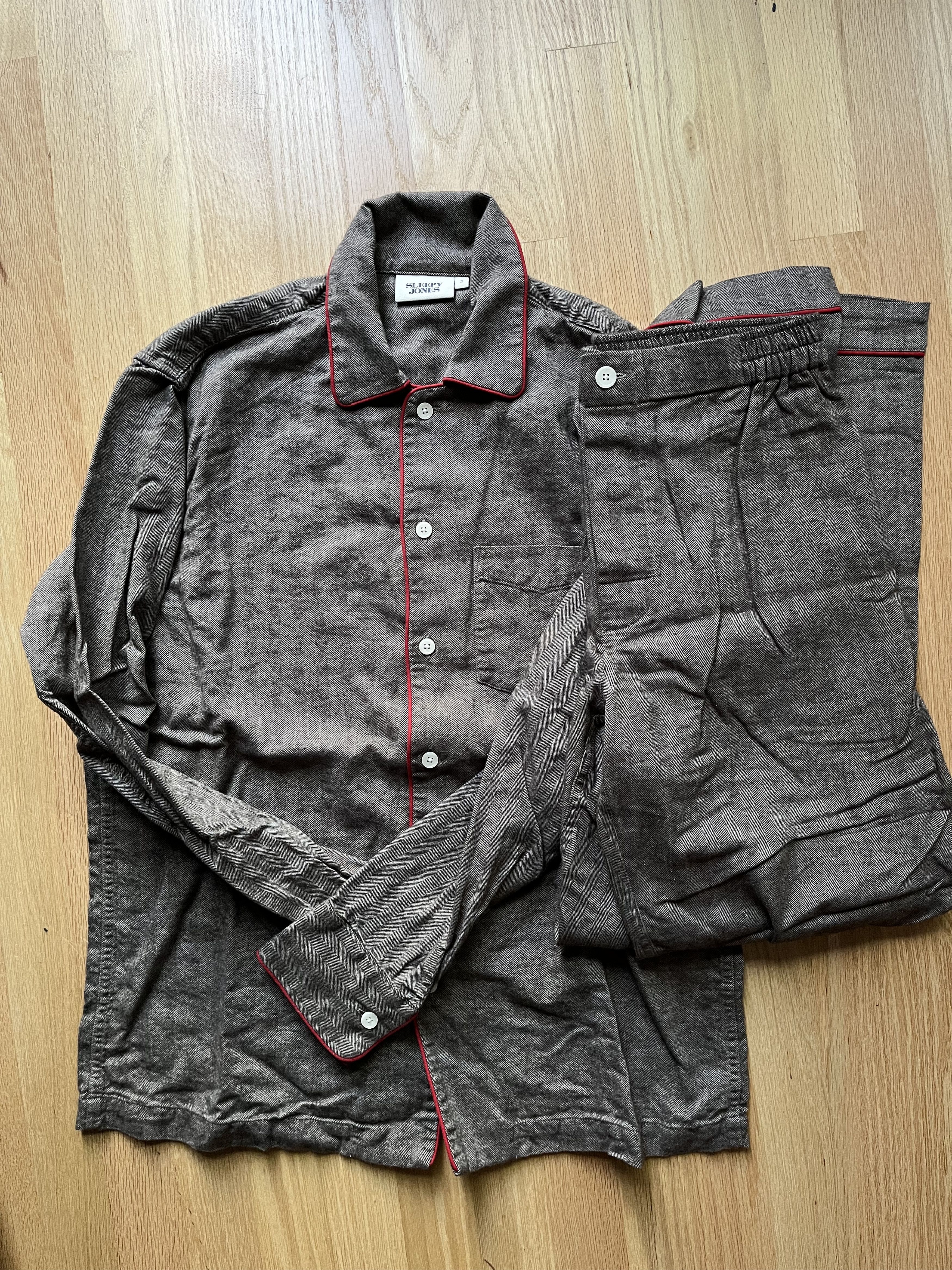 Sleepy Jones Marina Pajama Set in Herringbone Flannel Size US S / EU 44-46 / 1 - 4 Thumbnail