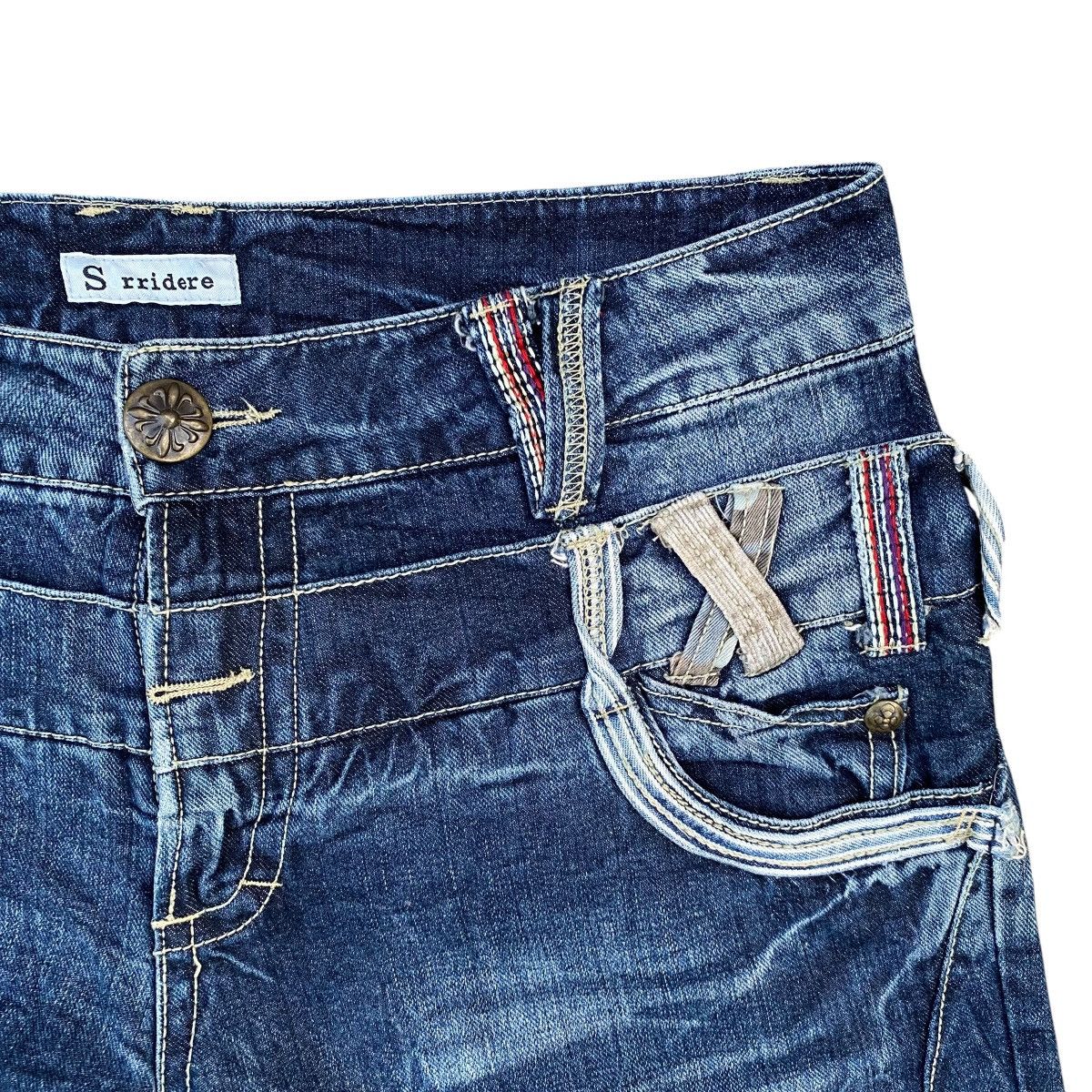Hysteric Glamour × Japanese Brand SORRIDERE FLASH DESIGN DOUBLE WAIST DENIM JEANS Size US 34 / EU 50 - 7 Thumbnail