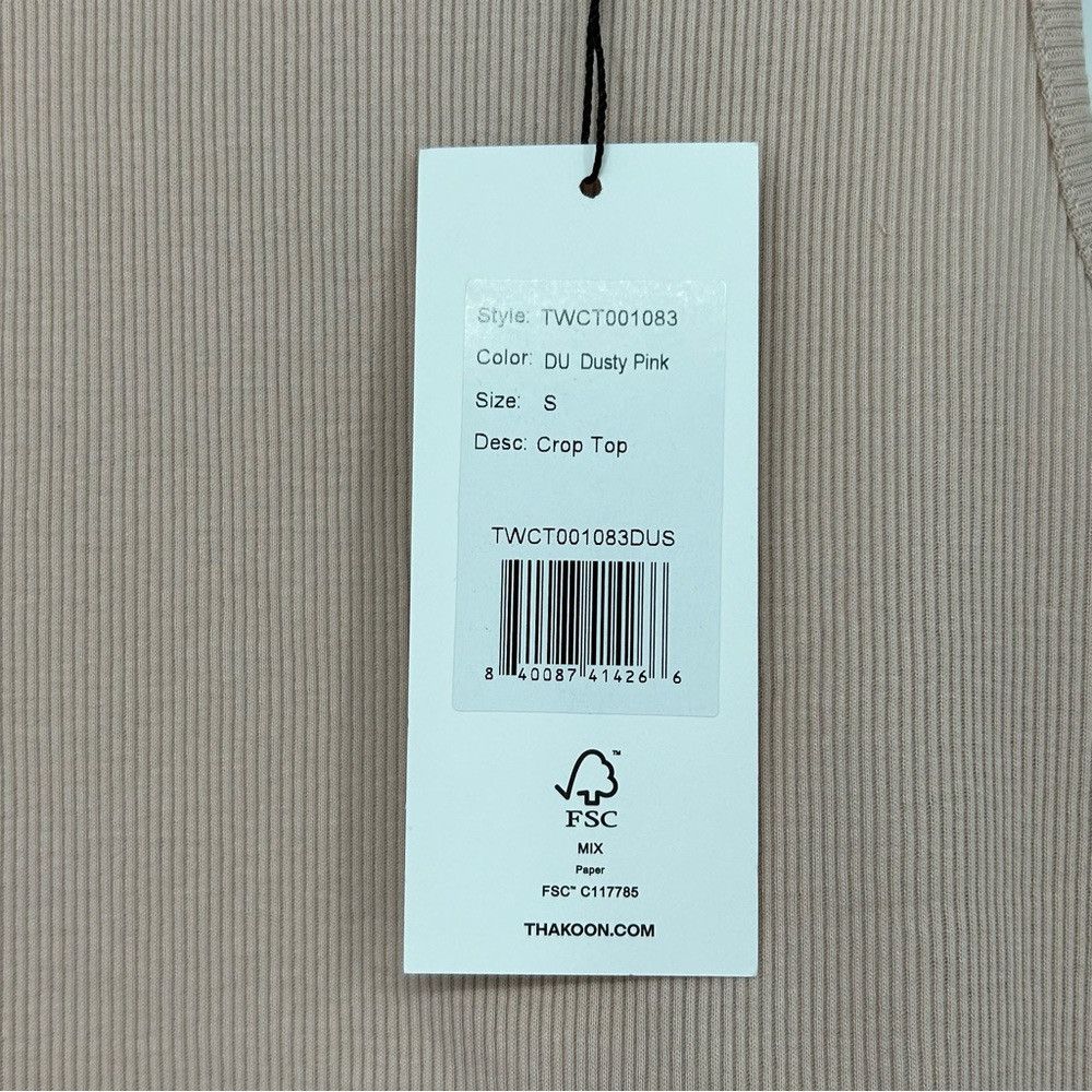 THAKOON THAKOON DU DUSTY PINK CROP TOP WOMEN SIZE SMALL Size S / US 4 / IT 40 - 2 Thumbnail