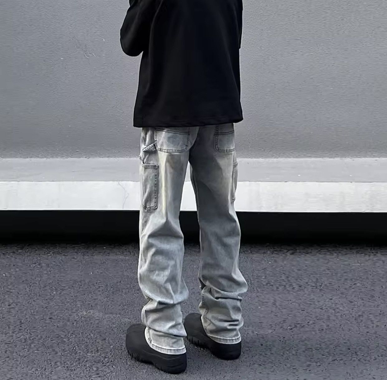 American Streetwear Double Knee Logging Overalls