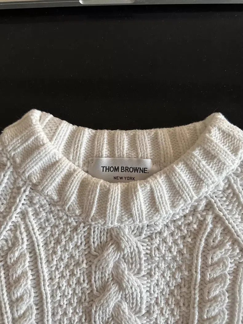 Thom Browne Thom Browne White sweater Size XS / US 0-2 / IT 36-38 - 3 Thumbnail