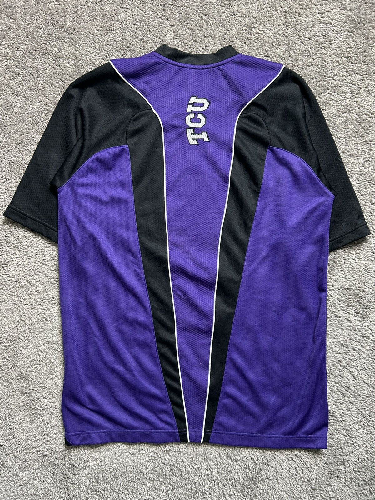Nike × Vintage Vintage Y2K Nike Team TCU Center Swoosh Short Sleeve Jersey Size US M / EU 48-50 / 2 - 7 Thumbnail