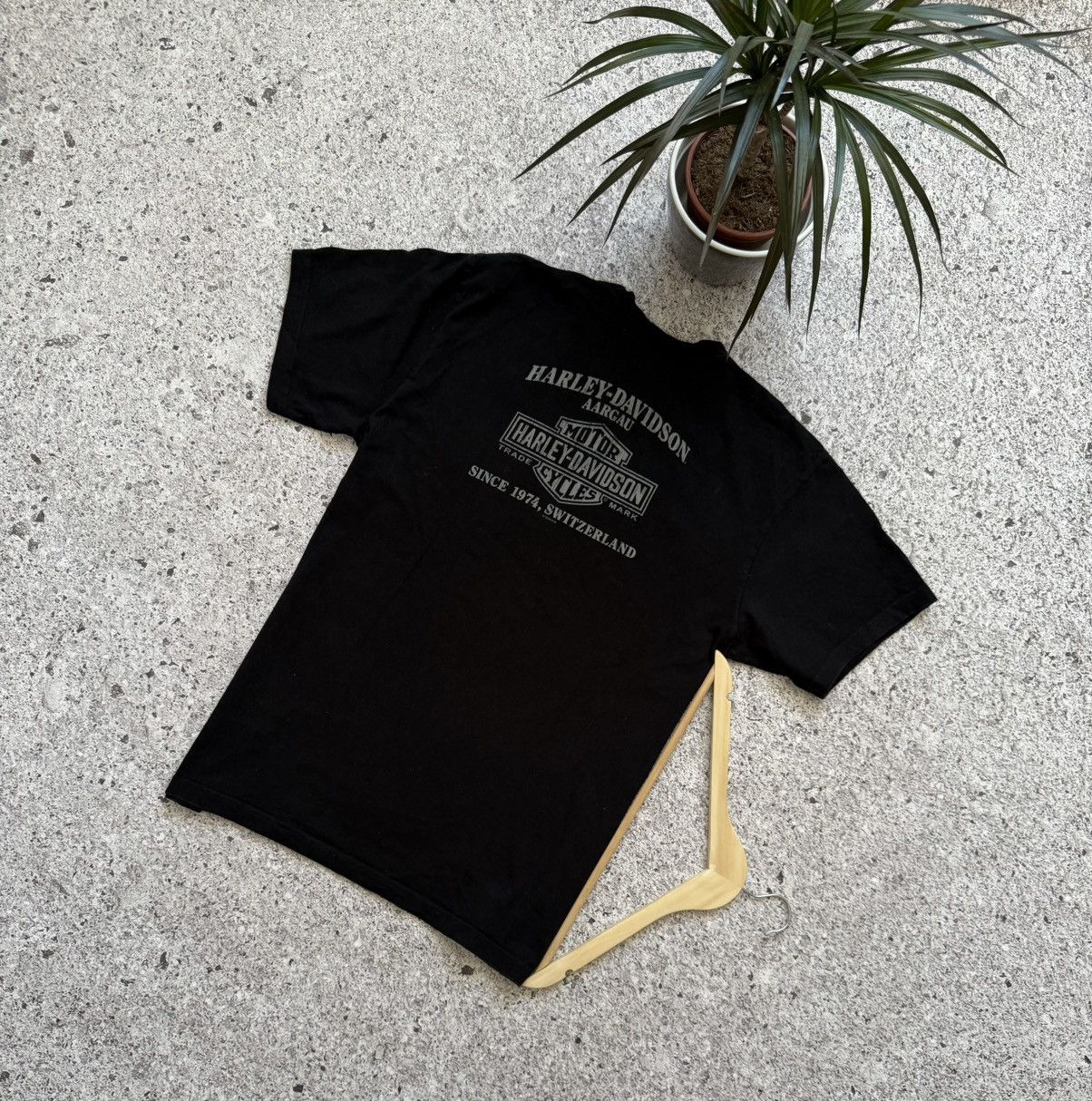 Band Tees × Harley Davidson × Vintage Vintage 2018 Harley Davidson AARGAU Bikers Dog T-Shirt Size US L / EU 52-54 / 3 - 2 Thumbnail
