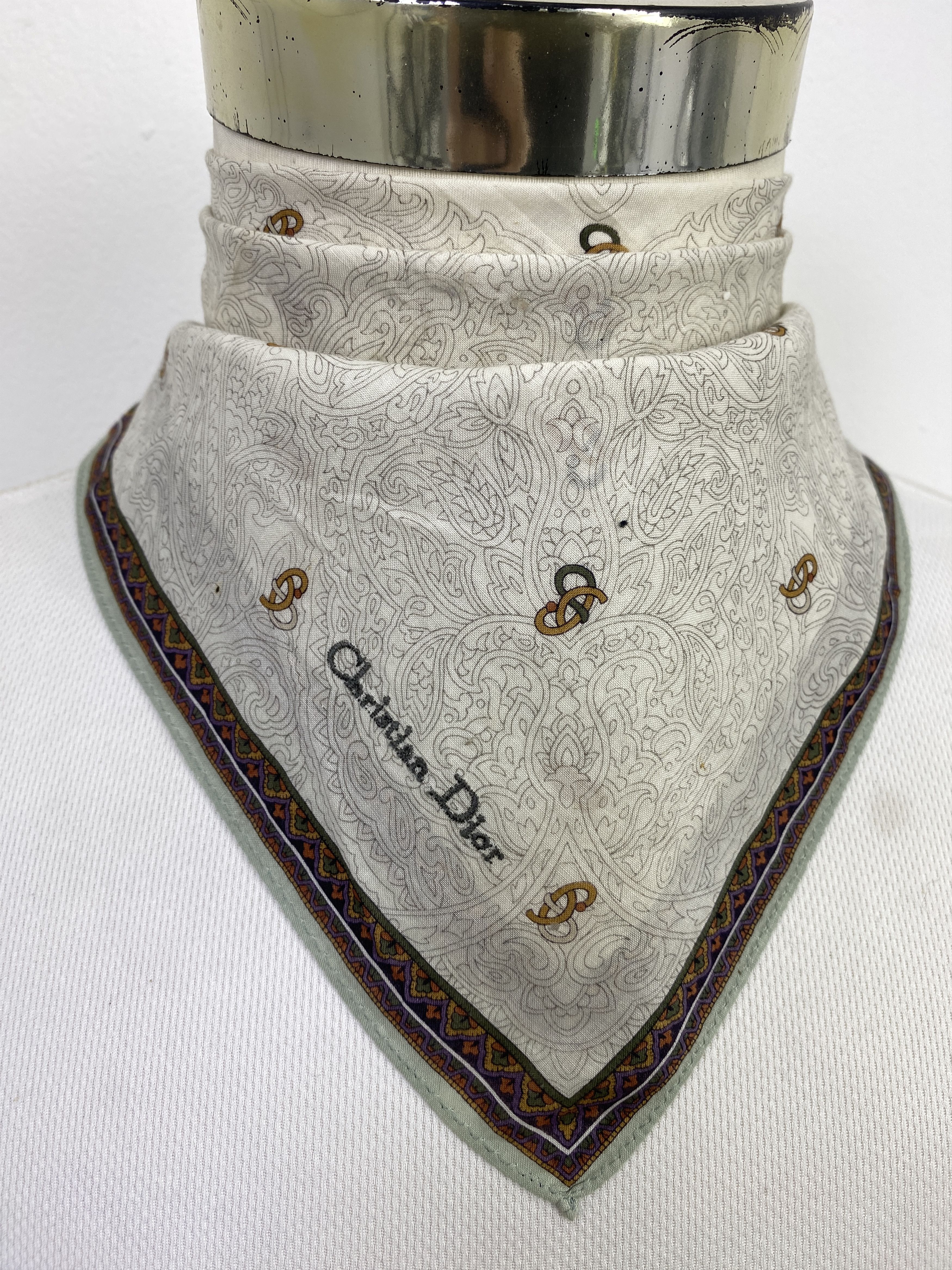 Christian Dior Monsieur Christian Dior Handkerchief / Neckerchief KT0237 Size ONE SIZE - 2 Thumbnail