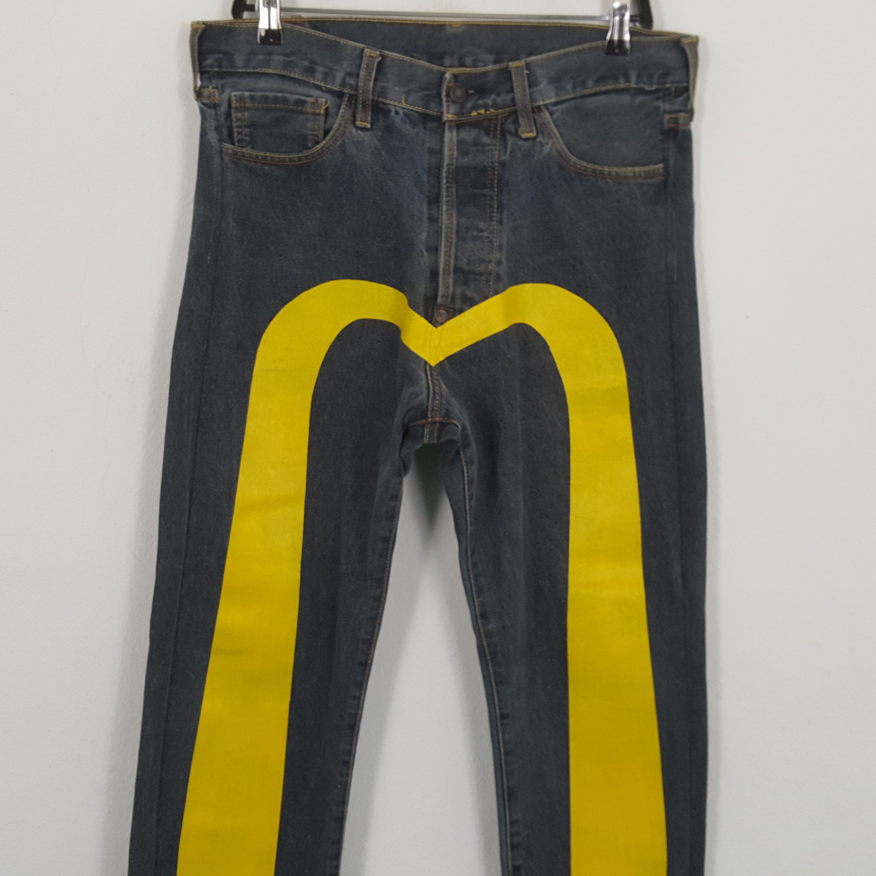 Japanese Brand × Vintage EVISU Japanese Brand Streetwear Custom Daicock Jeans Size US 33 - 2 Thumbnail