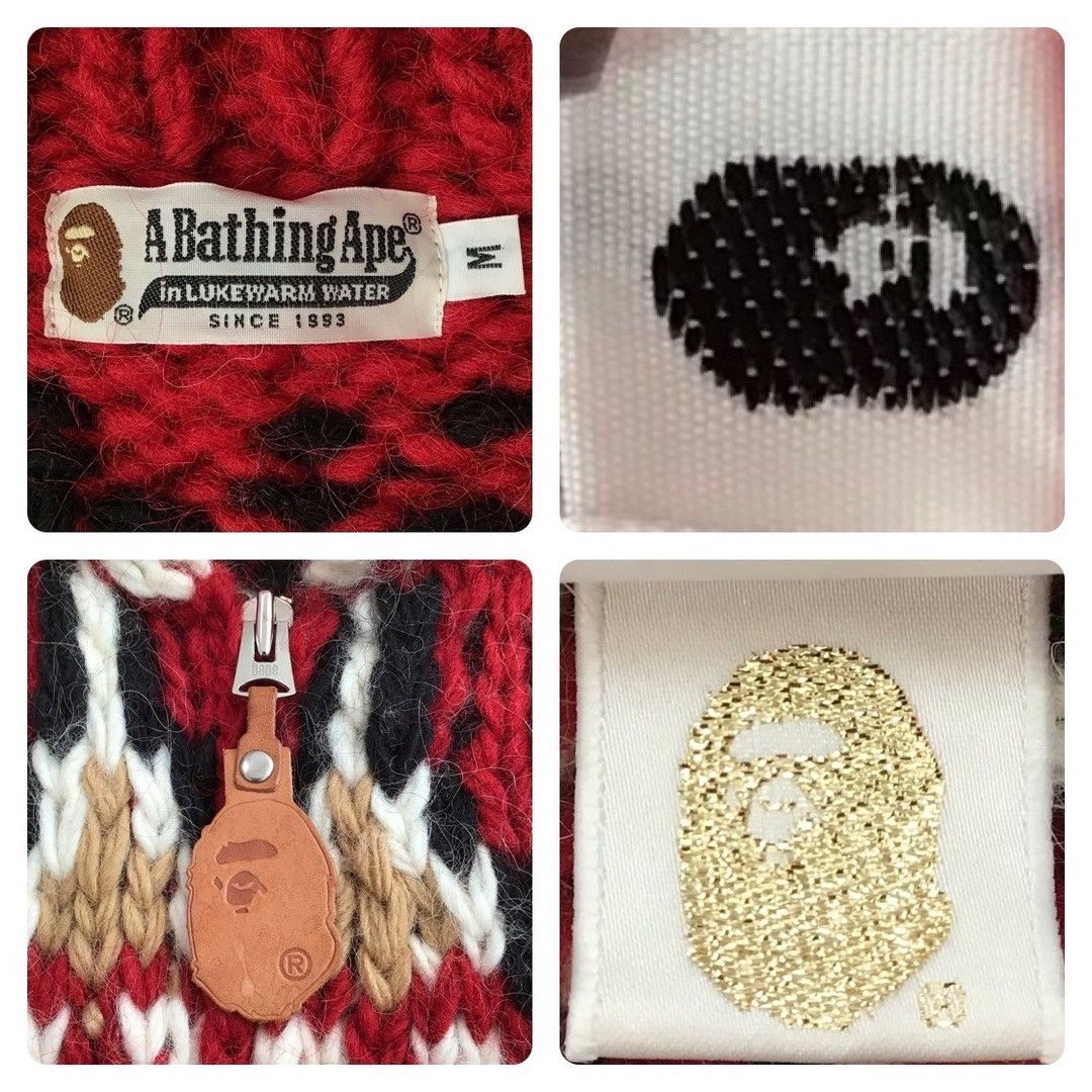 Bape BAPE APE HEAD Cowichan knit cardigan a bathing ape NIGO Size US M / EU 48-50 / 2 - 7 Thumbnail
