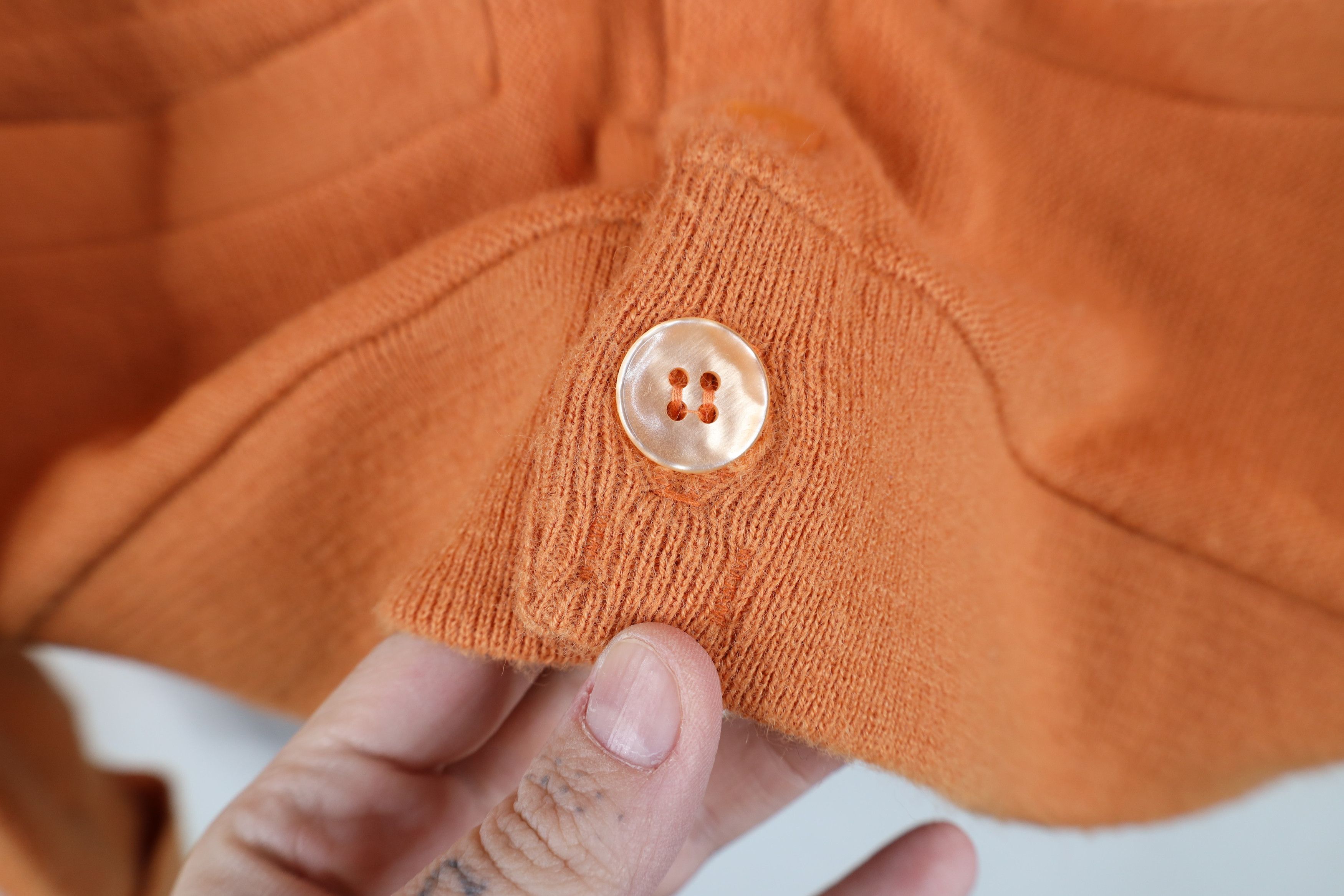 Vintage Vintage 60s 70s Streetwear Knit Cardigan Sweater Orange USA Size US L / EU 52-54 / 3 - 4 Thumbnail
