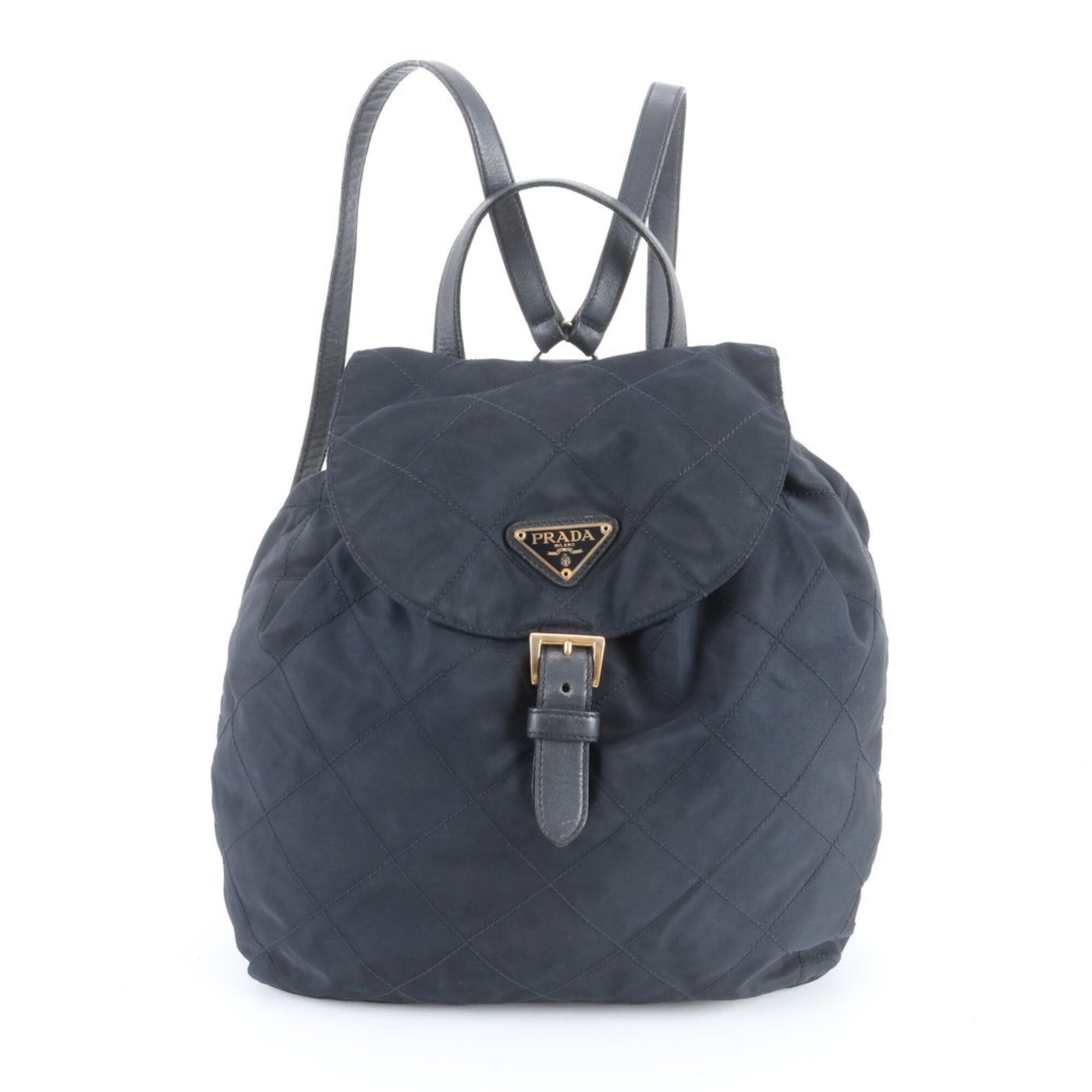Prada Triangle Logo Tessuto Nylon Quilted Leather Backpack Prada Small Re-Nylon Backpack | Neiman Marcus main image 2