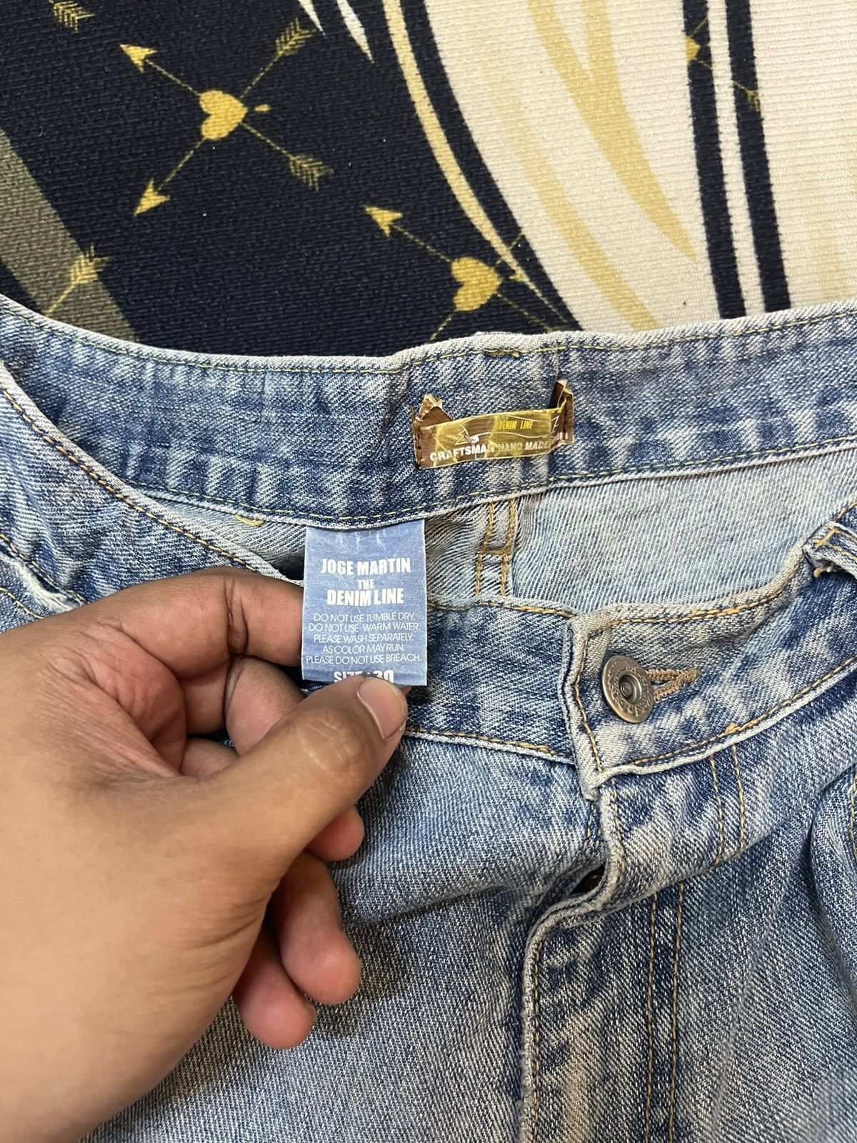 Le Grande Bleu (L.G.B.) Vintahe Jorge Martin Multipocket Cargo Distressed Jeans Size US 30 / EU 46 - 10 Thumbnail