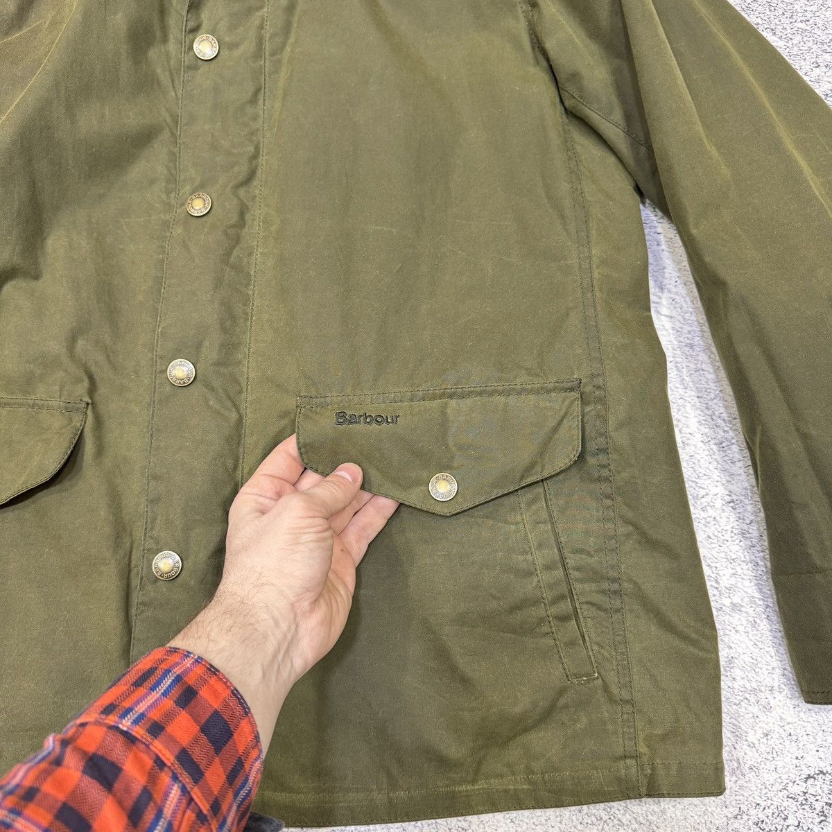 Barbour Barbour Orkney Mens Waxed Jacket L size Size US L / EU 52-54 / 3 - 3 Thumbnail