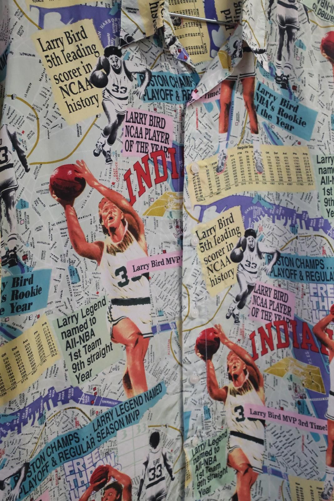 Other 90's Silk Club Larry Bird Newspaper AOP Button-Up Size US L / EU 52-54 / 3 - 5 Thumbnail