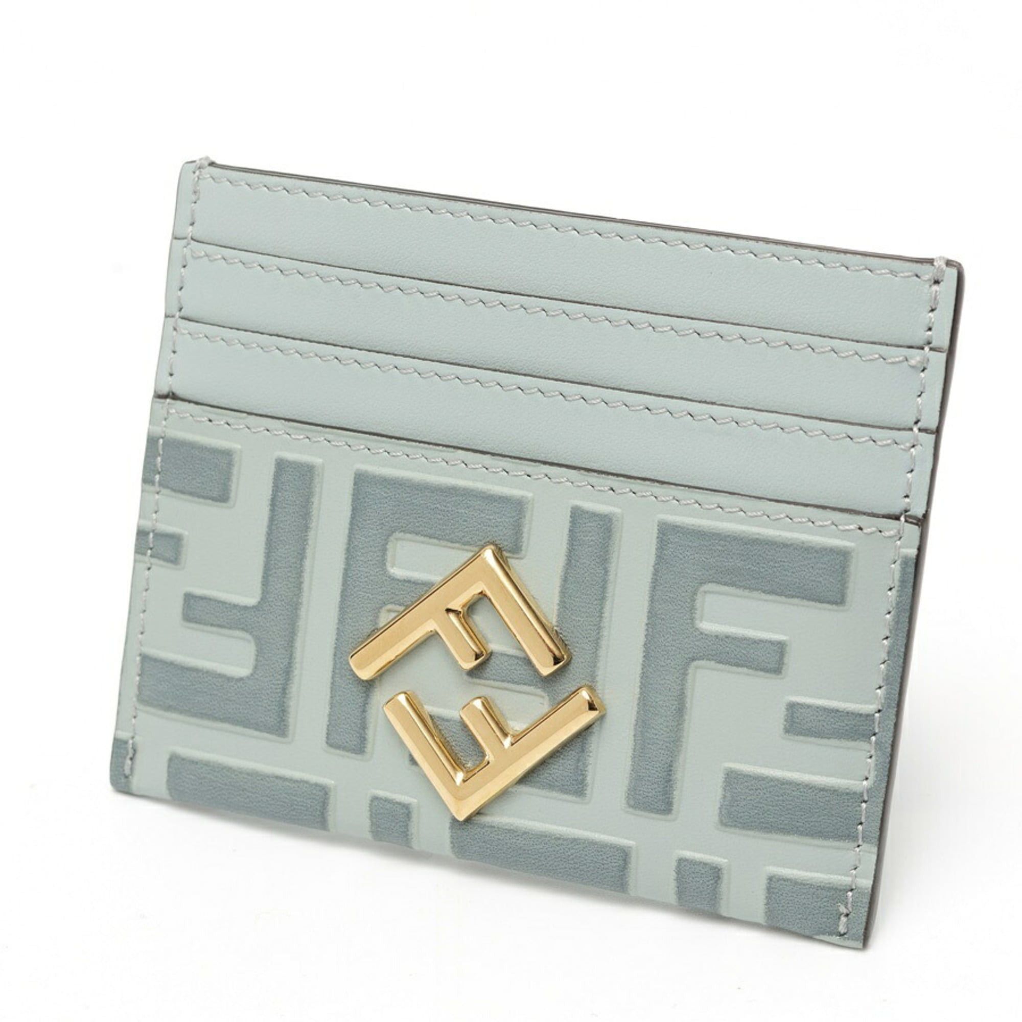 Fendi Fendi FF Diamond Card Case 8M0445 Leather Blue-Gray Size ONE SIZE - 1 Thumbnail