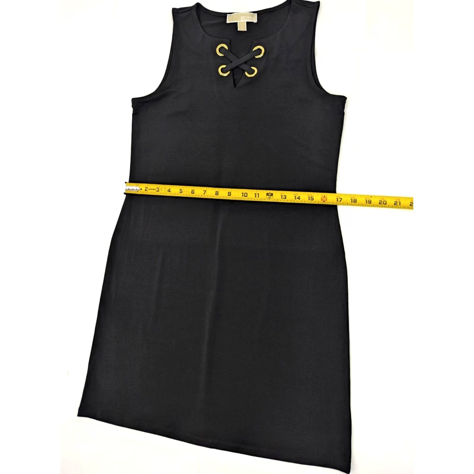 Michael Kors Michael Kors Black Sleeveless Dress S - Excellent Condition - Lace-Up Front Gold Hardware Size S / US 4 / IT 40 - 5 Thumbnail
