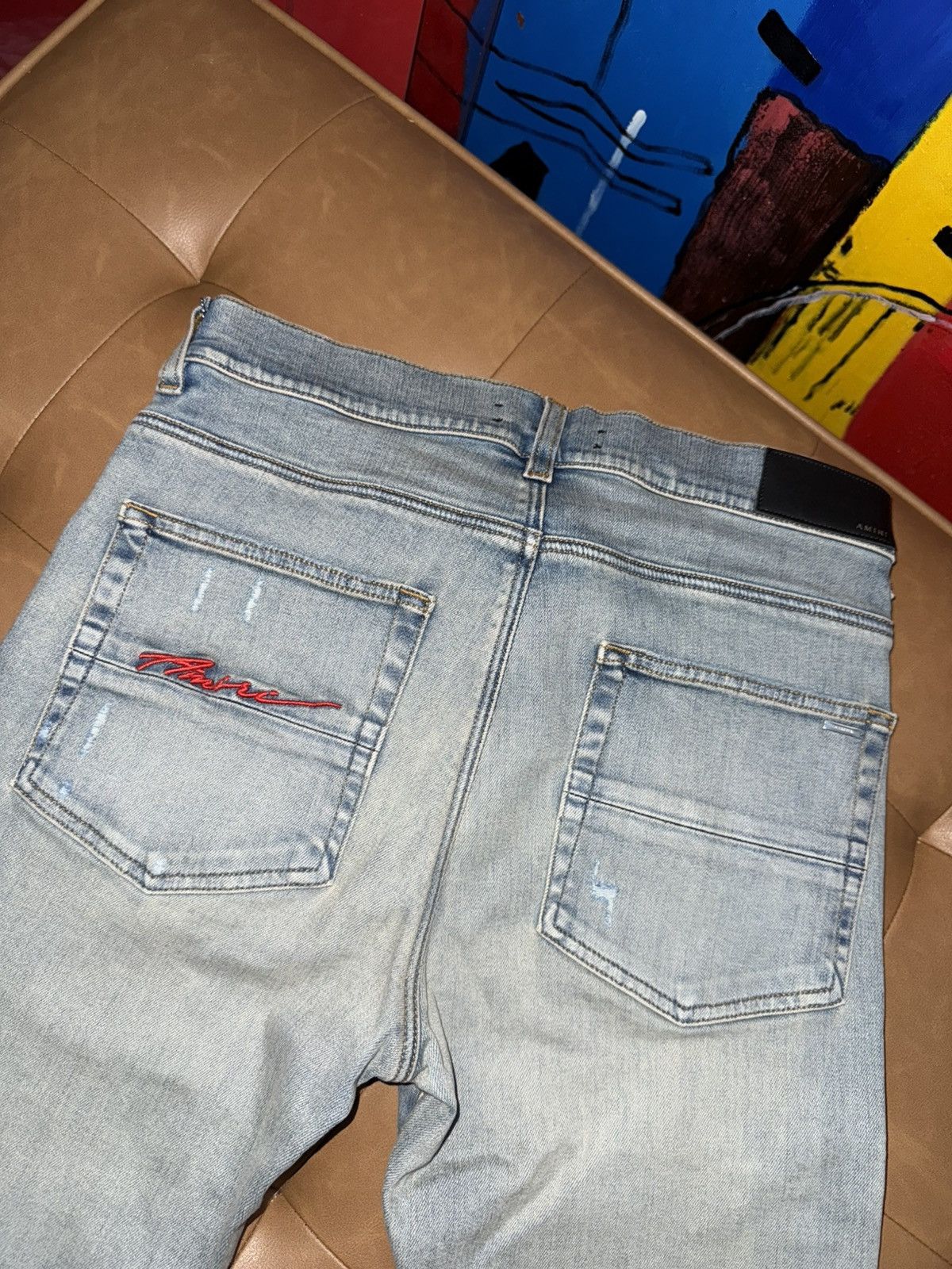 Amiri Amiri checkered patch mx1 jeans Size US 32 / EU 48 - 6 Thumbnail