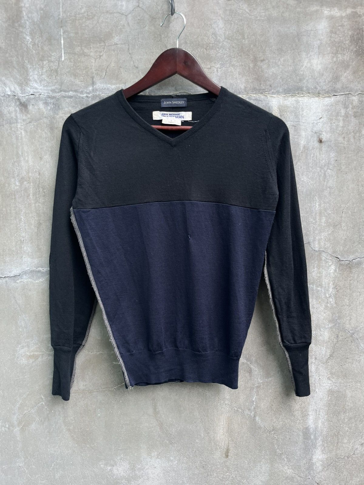Junya Watanabe John Smedley AW10 Reverse Overlock Wool Sweater Size US S / EU 44-46 / 1 - 1 Thumbnail