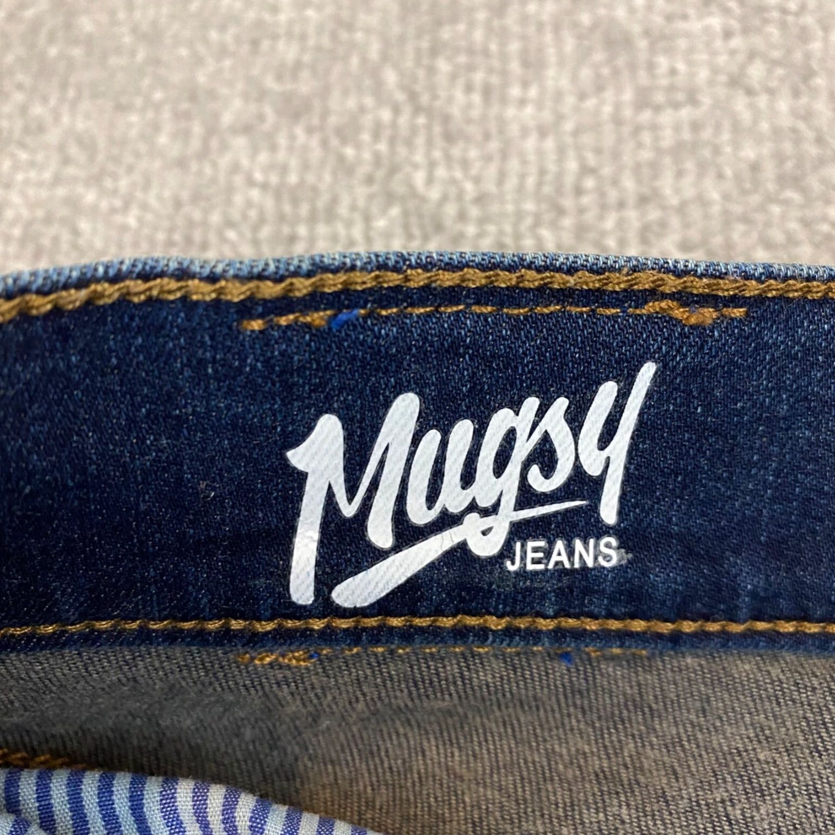 Denime Mugsy Woodys Jeans Mens 40x32 Straight Denim Medium Wash Blue Stretch Regular 5-Pocket Classic Outdoor Mens Jeans Size US 30 / EU 46 - 4 Thumbnail