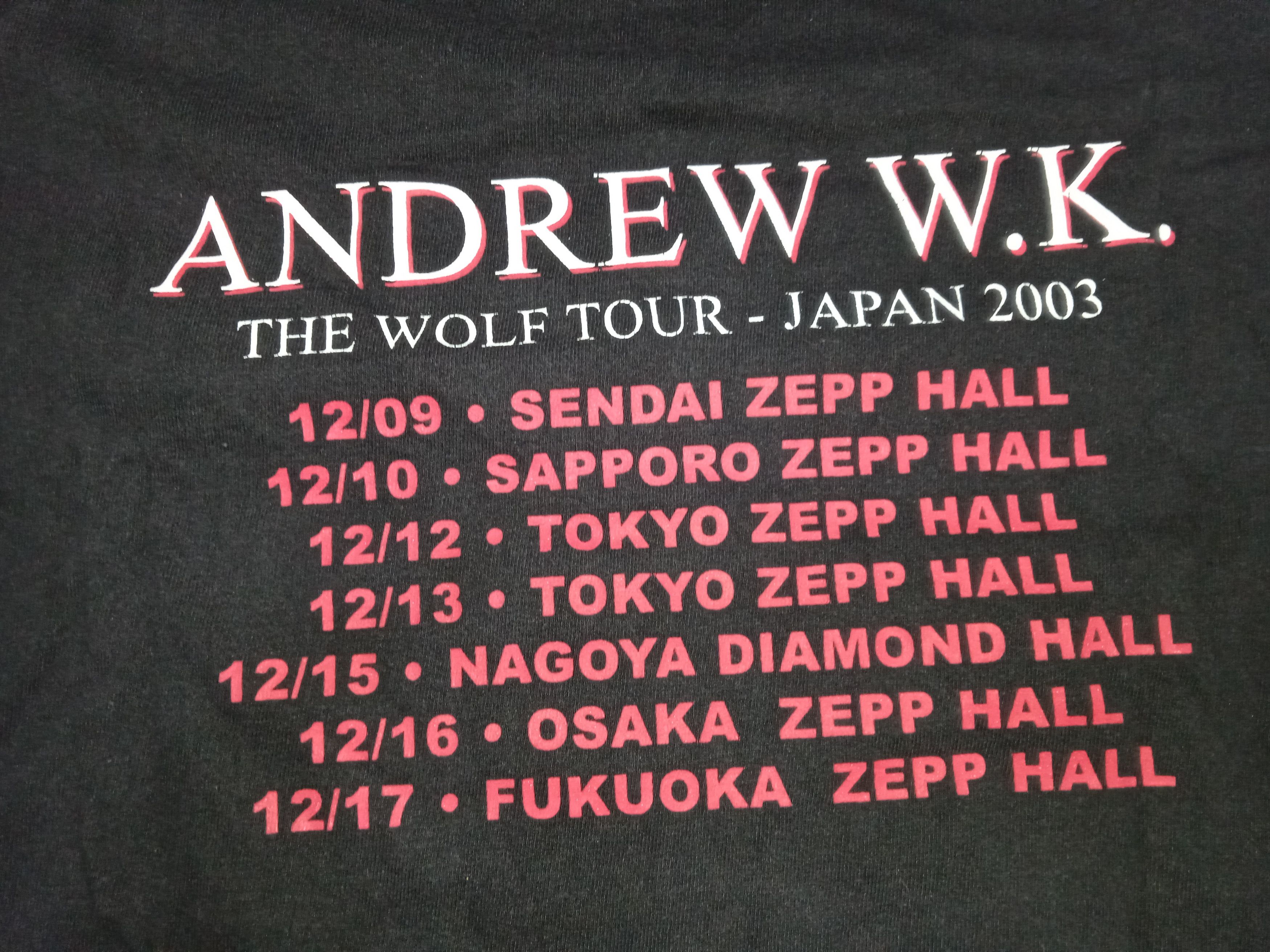 Band Tees × Vintage Vintage 2000s Andrew W.K. 2003 Tour T Shirt Size US L / EU 52-54 / 3 - 5 Thumbnail