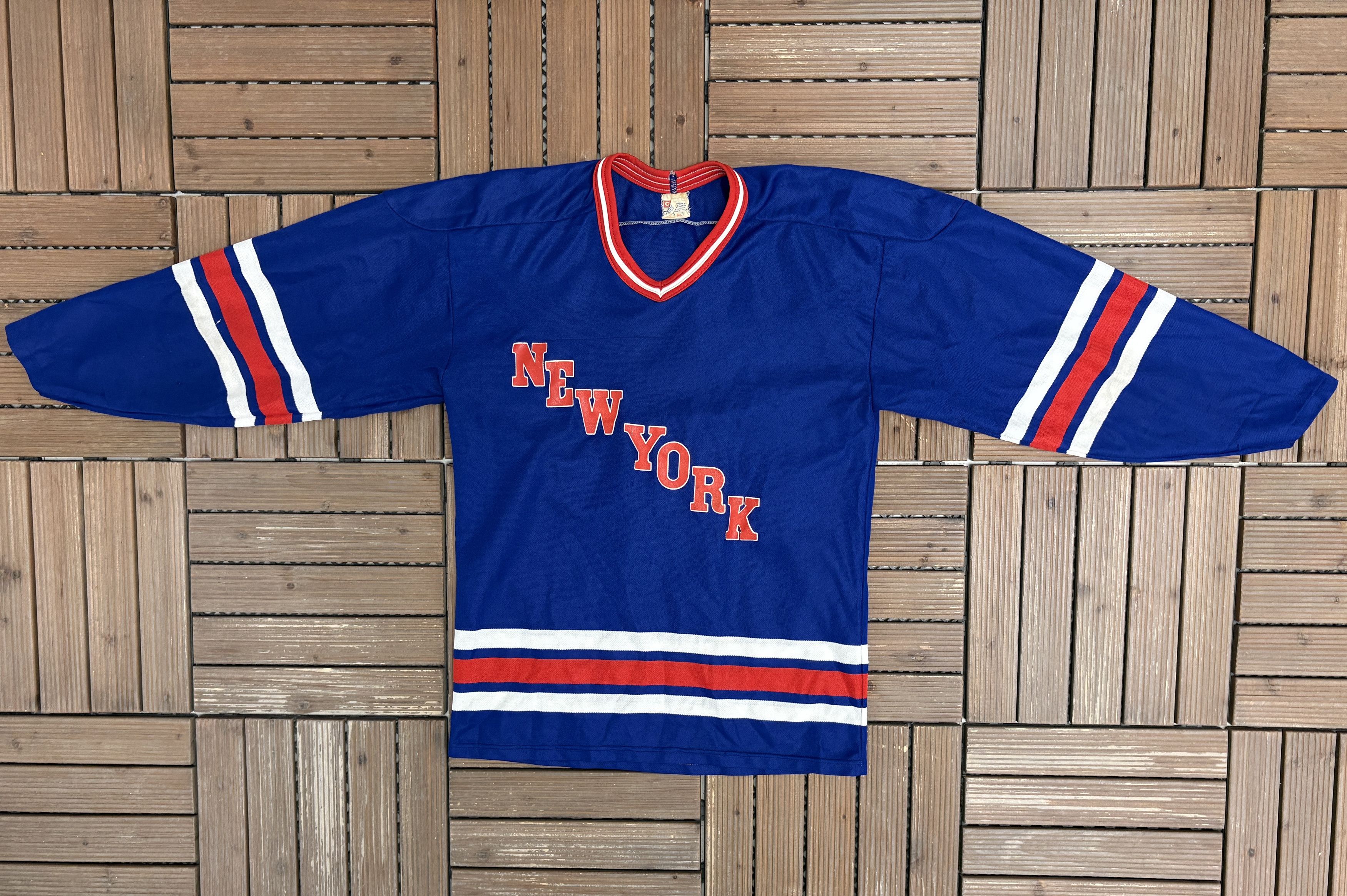 Ccm × Vintage New York Rangers Vintage CCM Blue Hockey Jersey Size US M / EU 48-50 / 2 - 5 Thumbnail