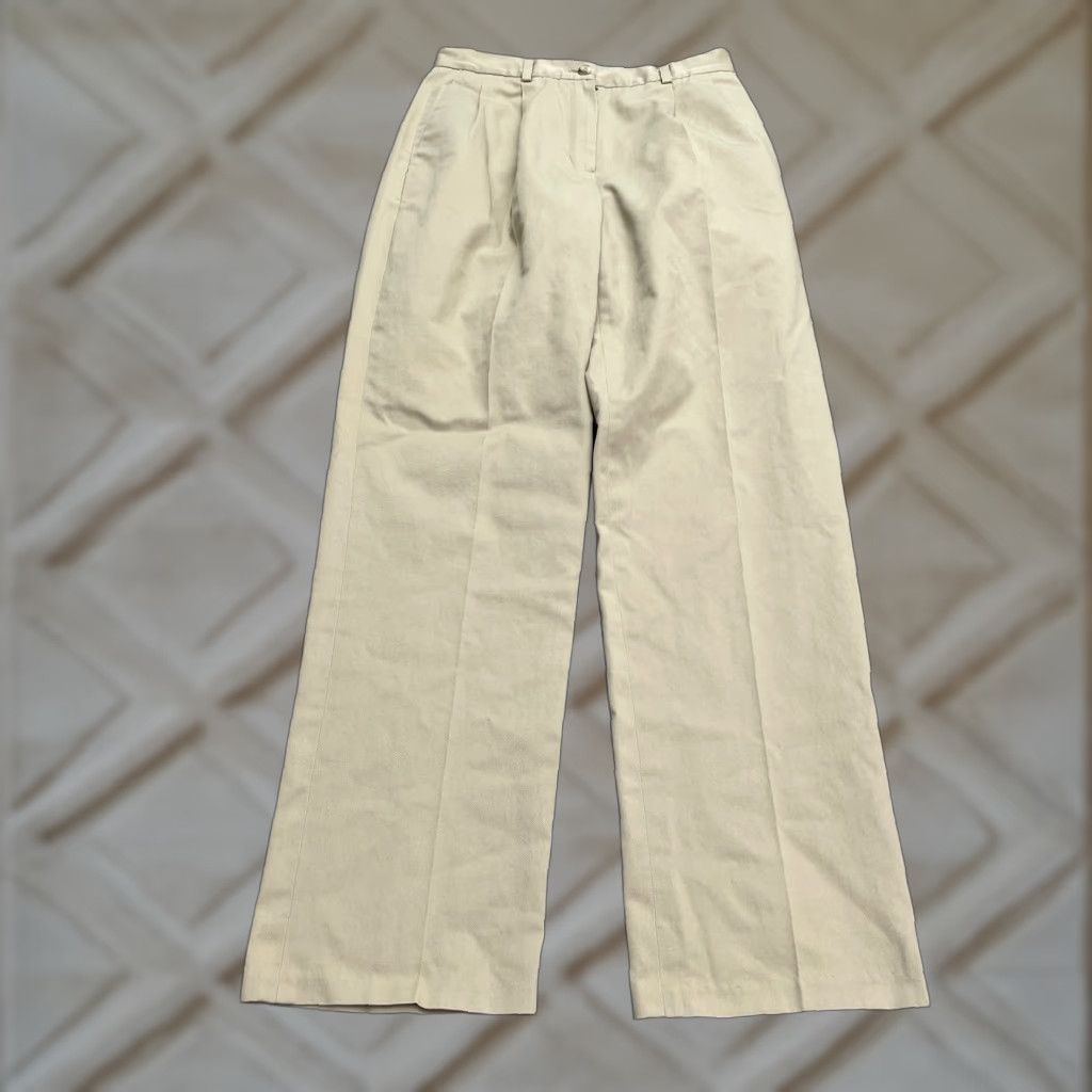 Lands' End Lands' End Dress Pants Womens 6 Brown Straight Pleated High Rise 28x29.5 Pants Size 28" / US 6 / IT 42 - 1 Thumbnail