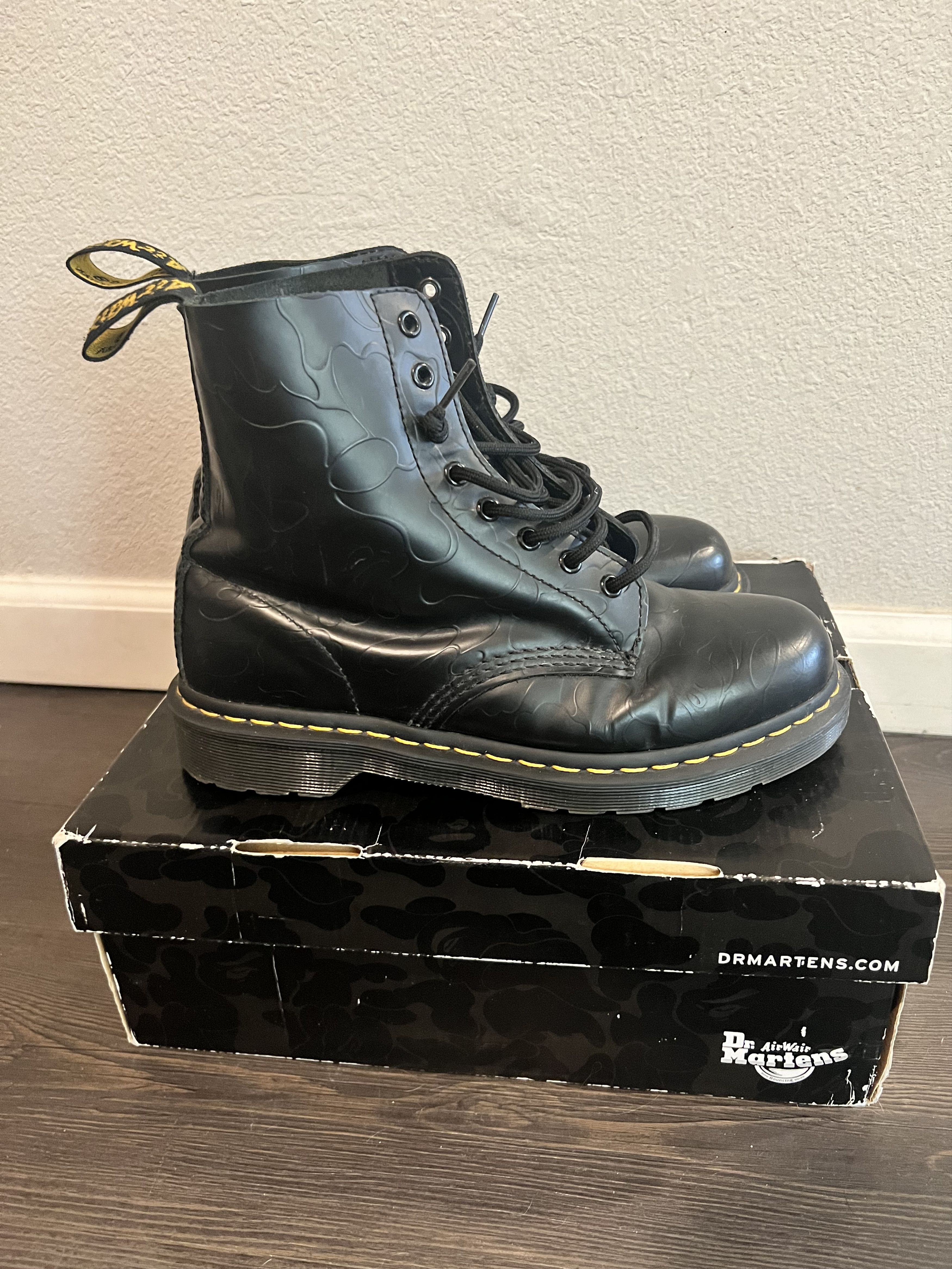 Bape Dr Marten X Bape Camo 1460 boots | Grailed