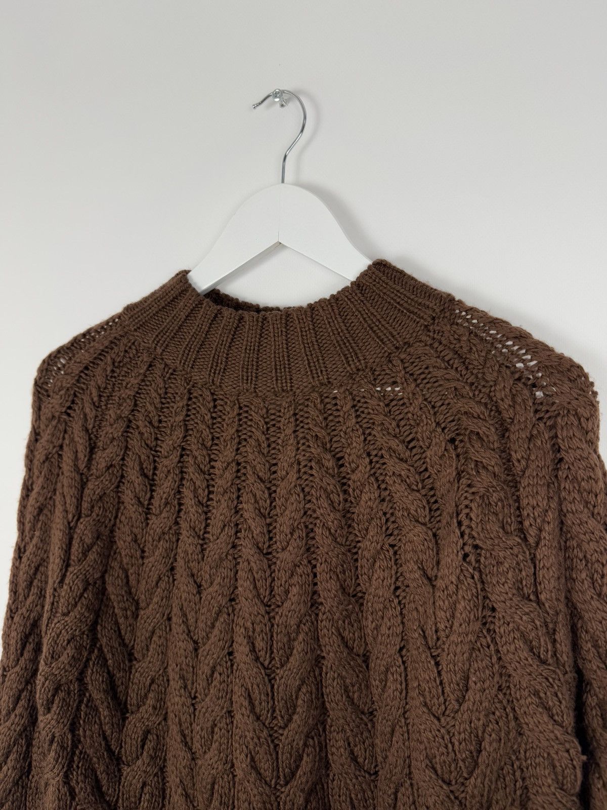 Sezane Sezane Cable Knit Wool Brown Sweater Size M Size M / US 6-8 / IT 42-44 - 2 Thumbnail