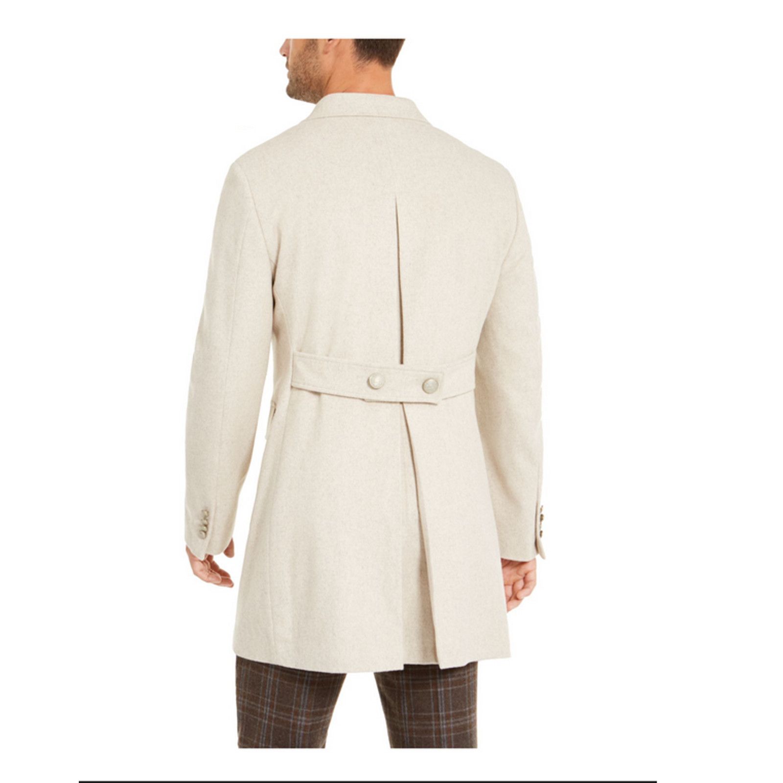 Tallia TALLIA Men Double Breasted Wool Blend Coat Beige Size S Size US S / EU 44-46 / 1 - 2 Thumbnail