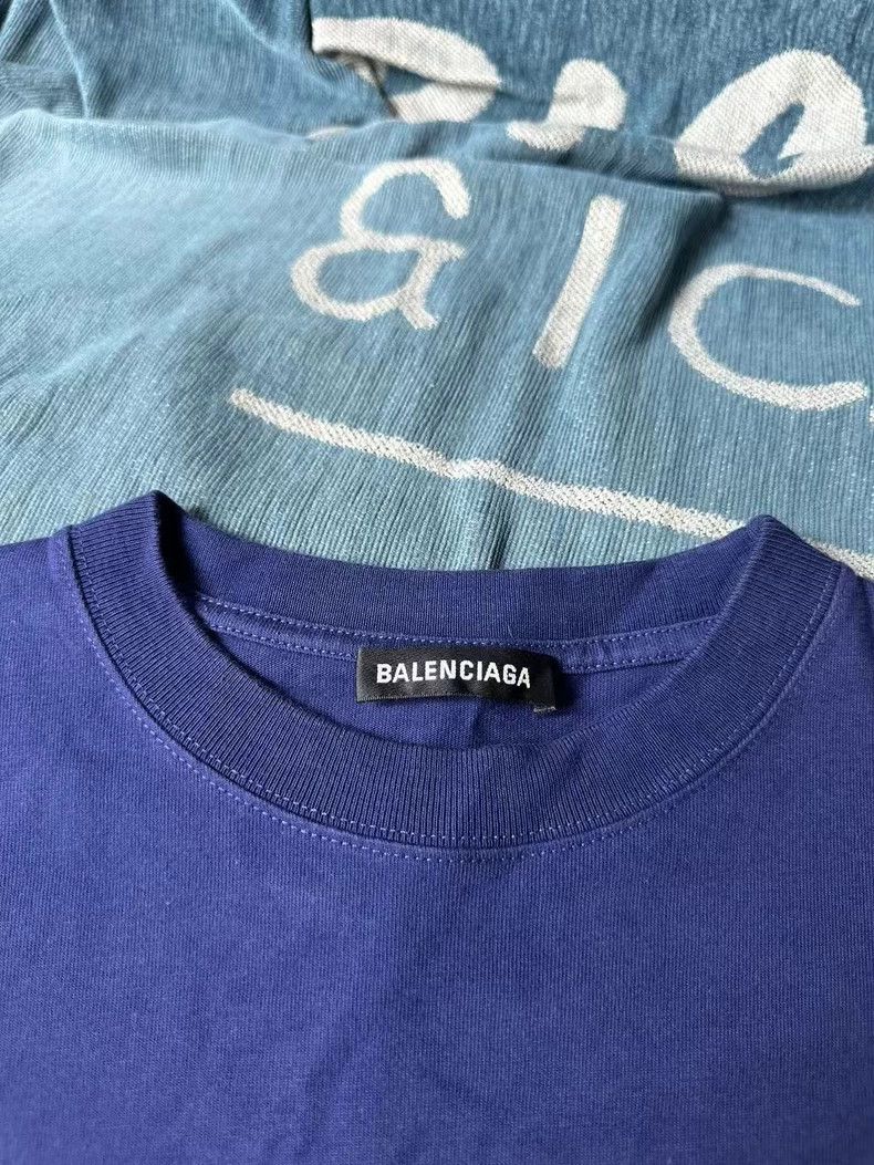 Balenciaga Balenciaga Blue Coke Short Sleeve Size US M / EU 48-50 / 2 - 3 Thumbnail