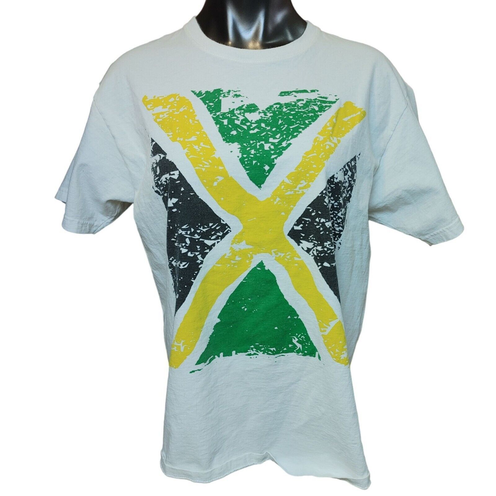 Other Sun island Men's White Cotton Jamaican Flag graphic T-shirt Size US L / EU 52-54 / 3 - 1 Thumbnail